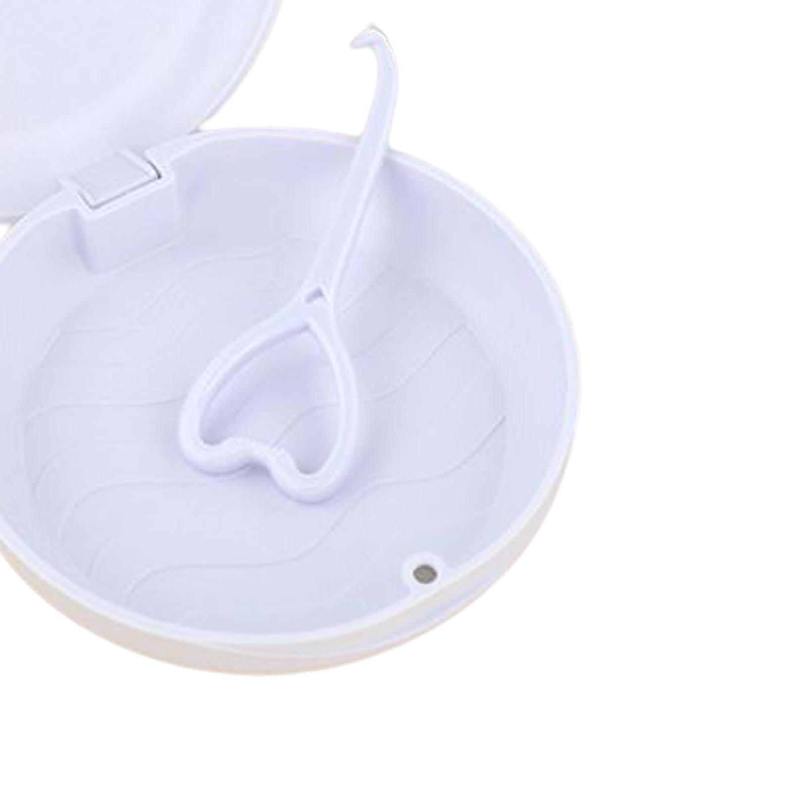 Portable Retainer Case Oral Organizer Durable Dentures Storage Boxes white
