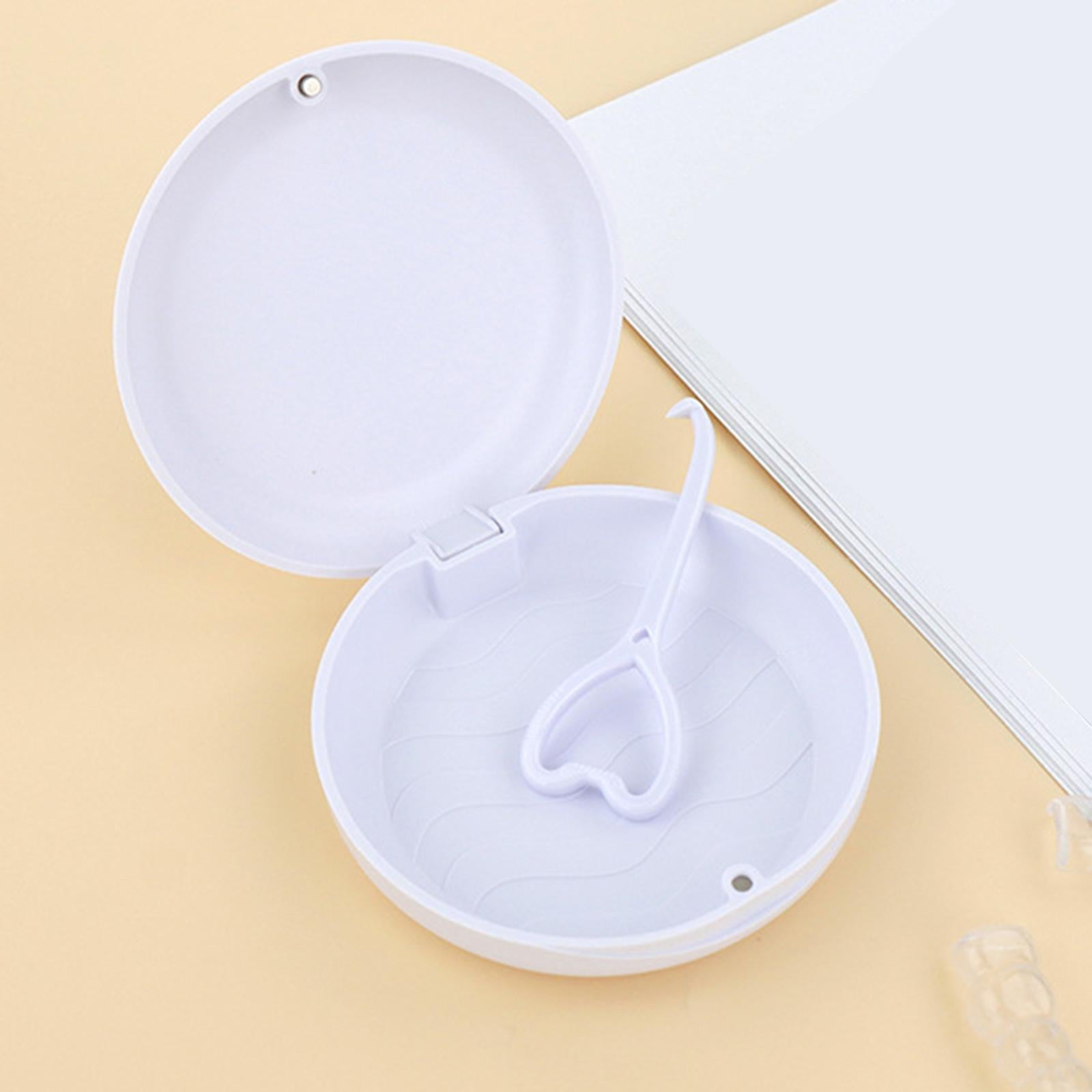 Portable Retainer Case Oral Organizer Durable Dentures Storage Boxes white