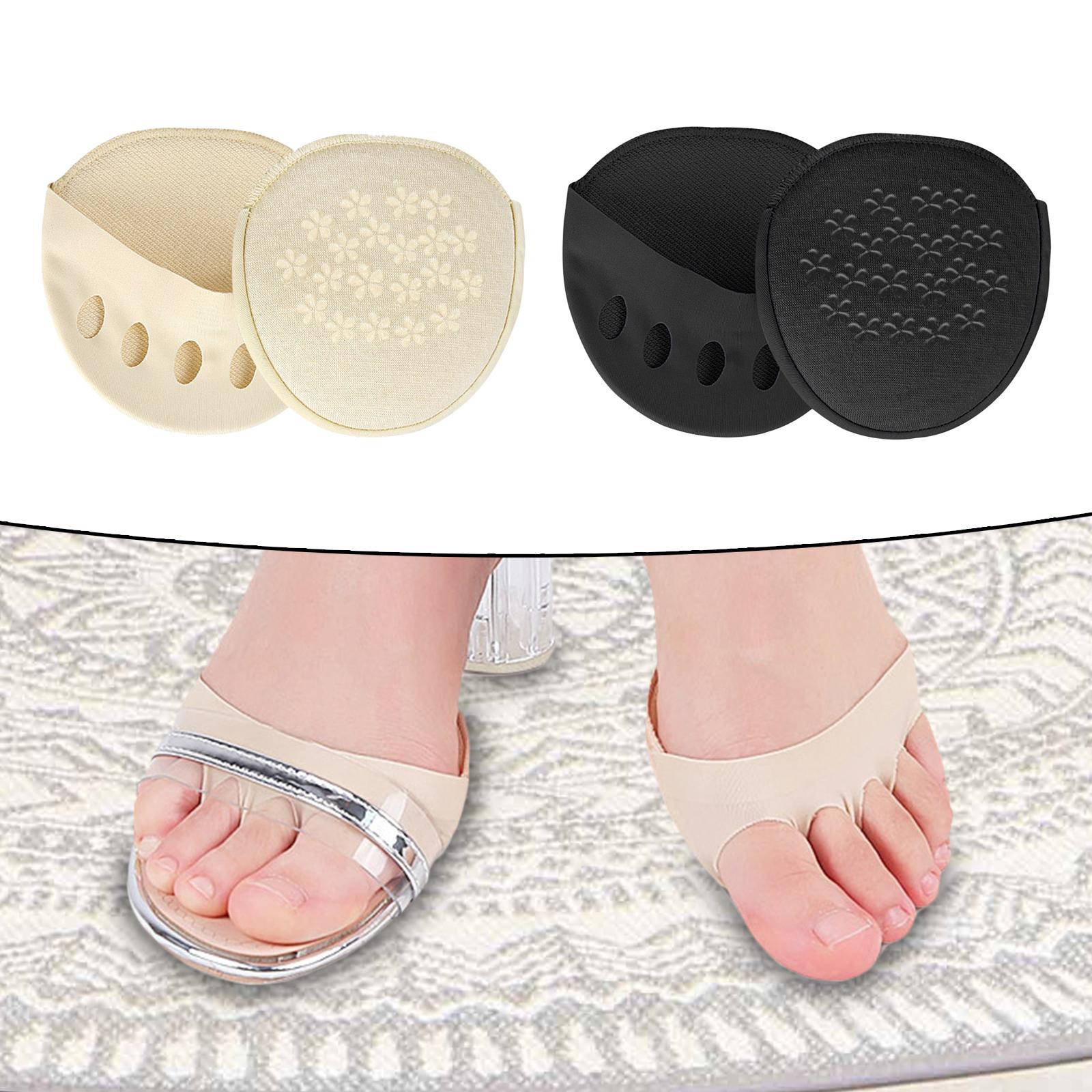five toe Forefoot Pads Breathable Invisible Socks Metatarsal Pads Foot Pads Beige
