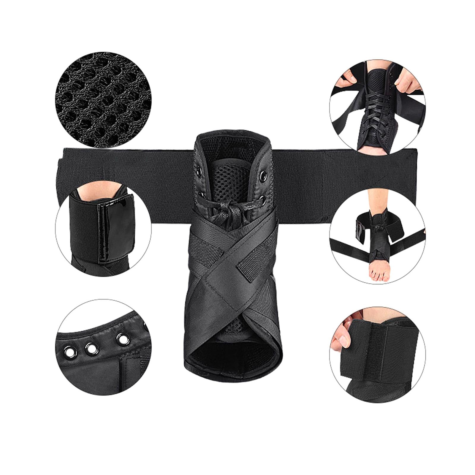 Ankle Support Brace Sleeve Adjustable for Sport Running Skateboarding M