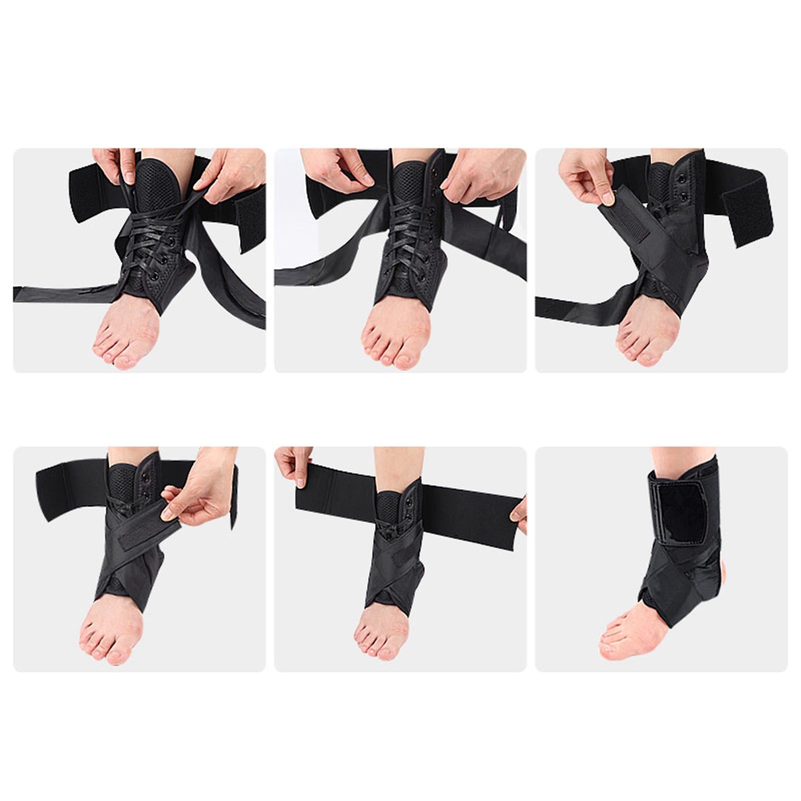 Ankle Support Brace Sleeve Adjustable for Sport Running Skateboarding M