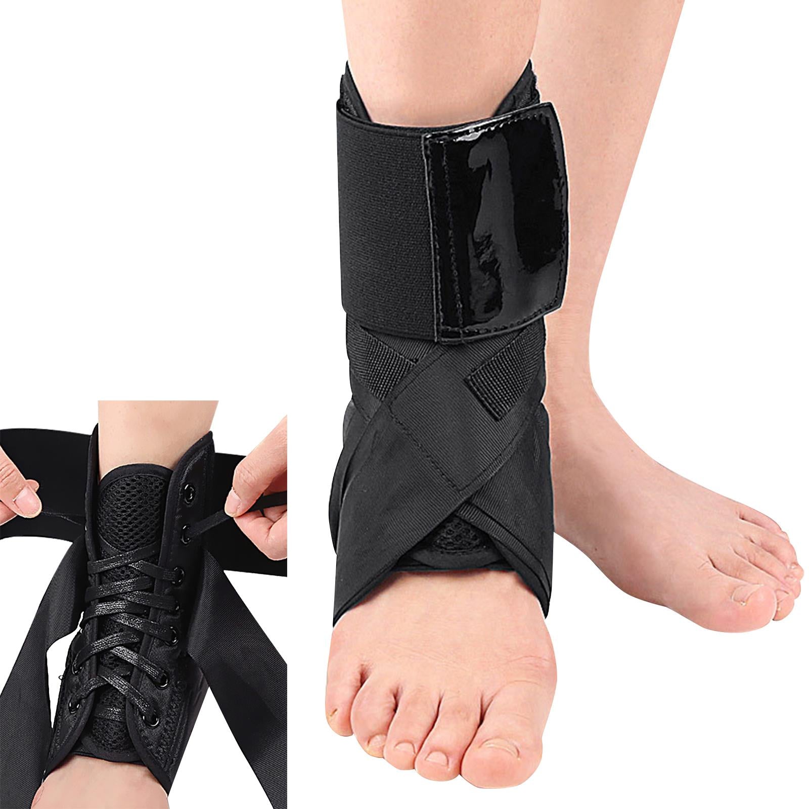 Ankle Support Brace Sleeve Adjustable for Sport Running Skateboarding L