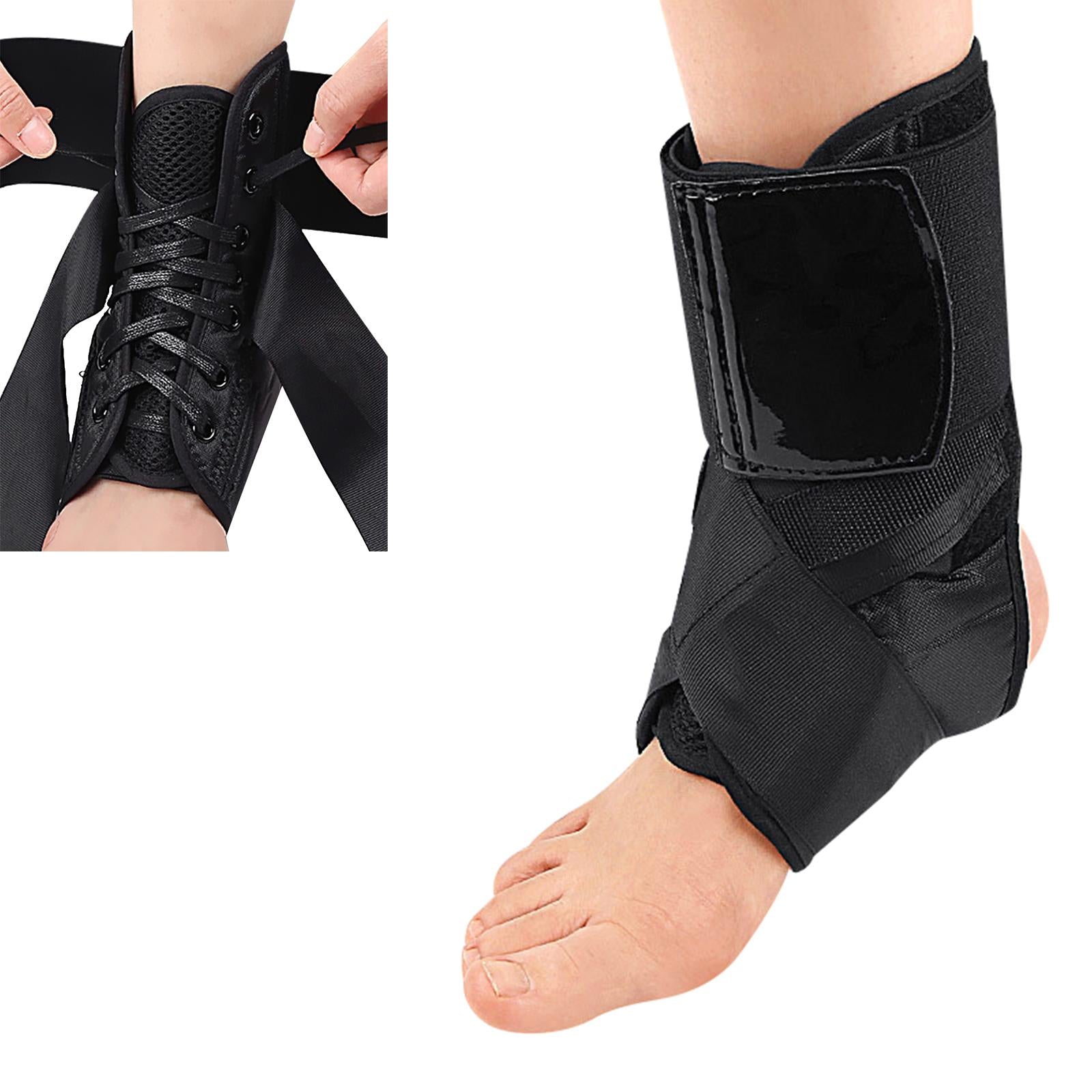 Ankle Support Brace Sleeve Adjustable for Sport Running Skateboarding L