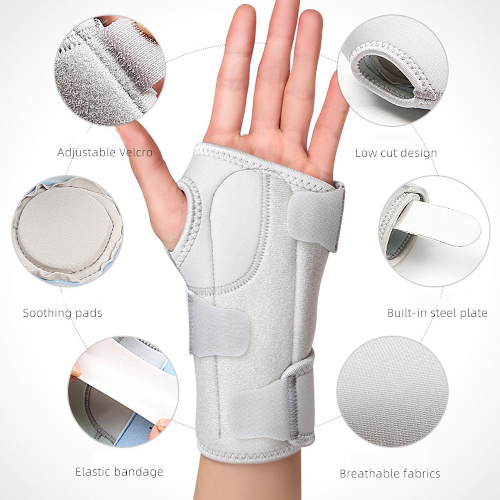 Wrist Brace Carpal Tunnel Removable Splint for Sprain Strain Medium Left