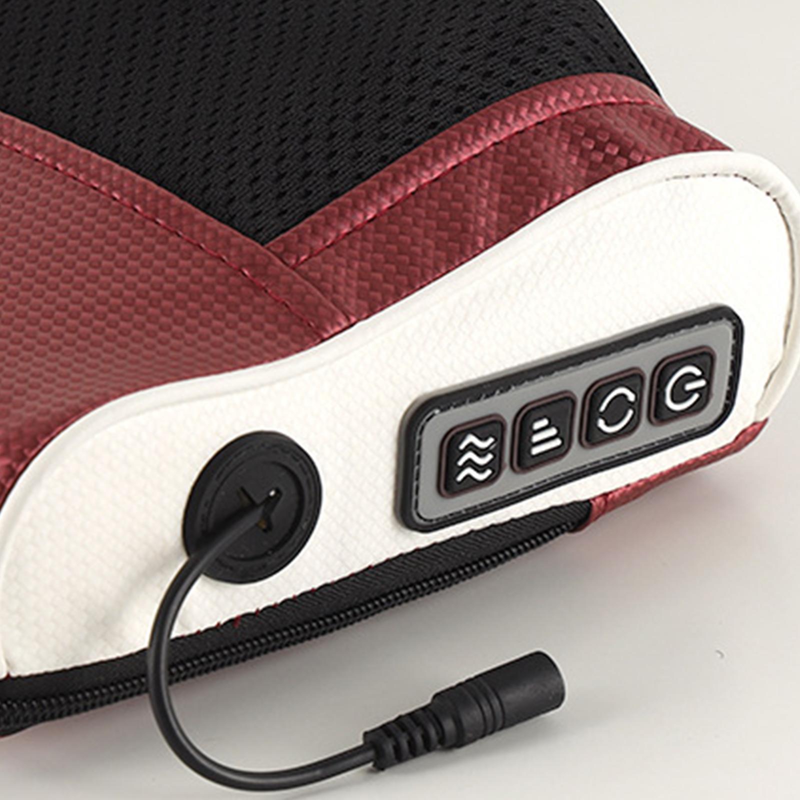 Shiatsu Neck Massager Massaging Tool Muscle Relief Deep Tissue for Office Red