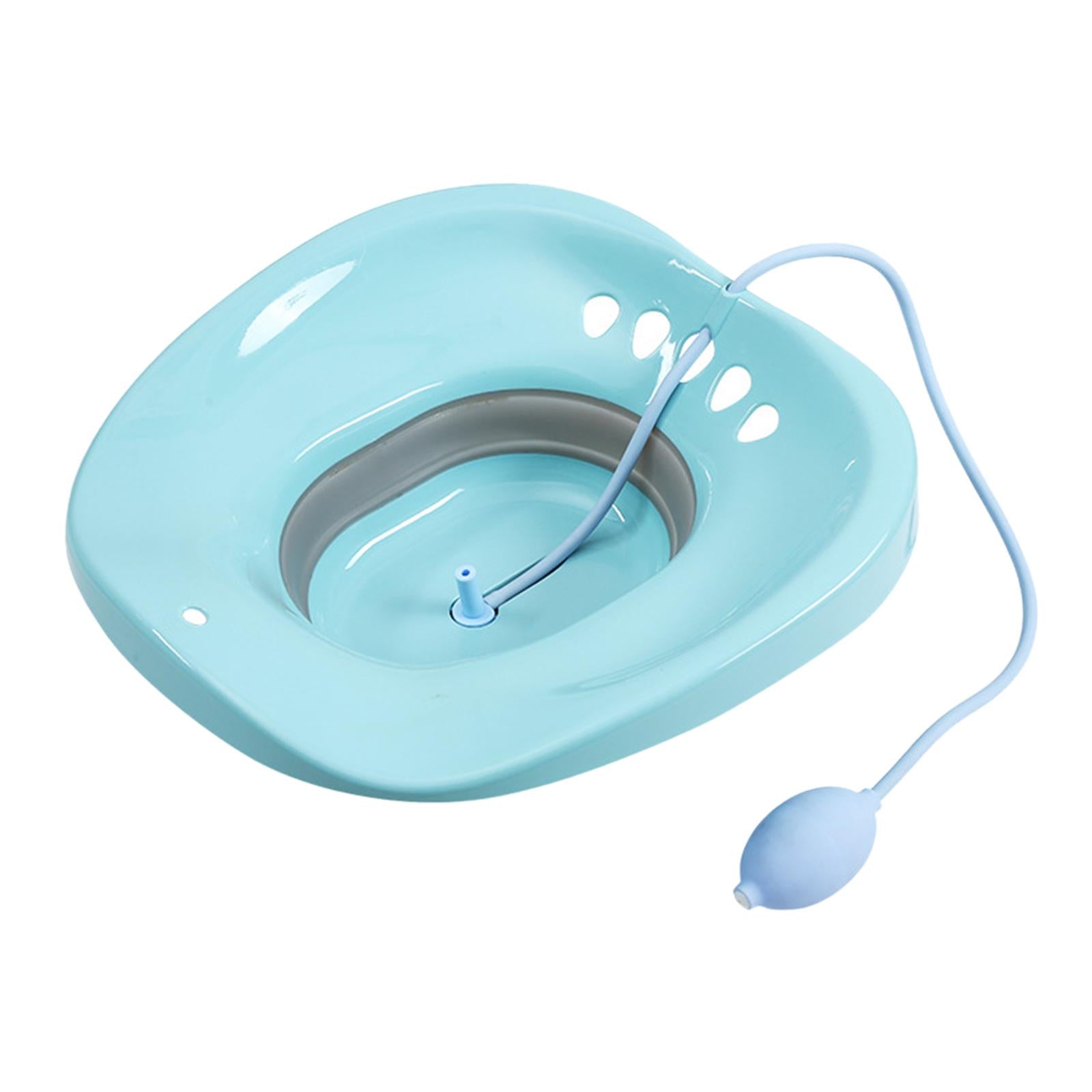 Sitz Bath for Toilet seat Squirter for Perineal Soaking Elderly Women Blue