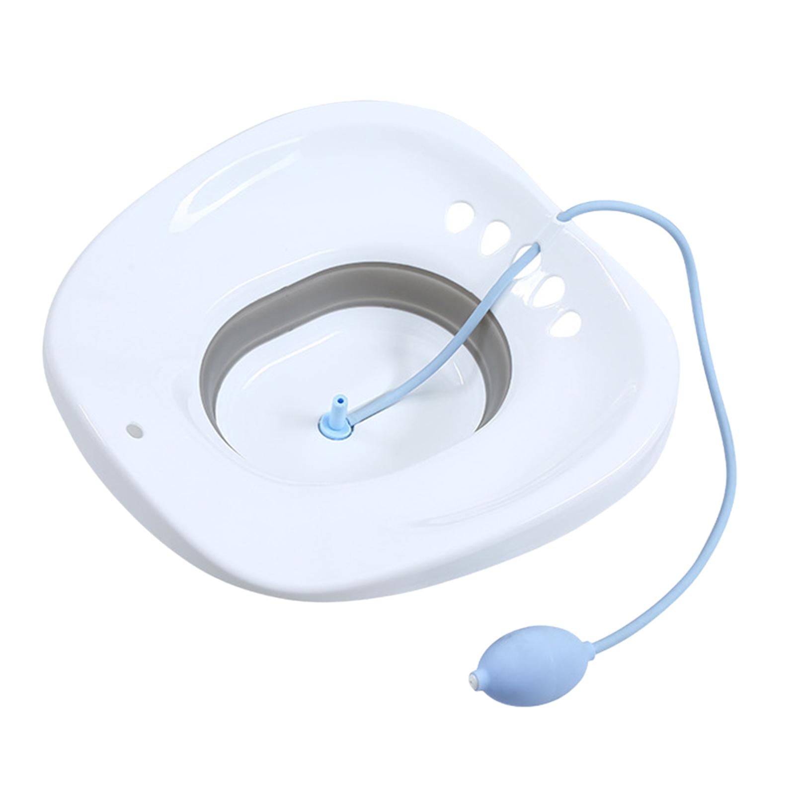Sitz Bath for Toilet seat Squirter for Perineal Soaking Elderly Women White