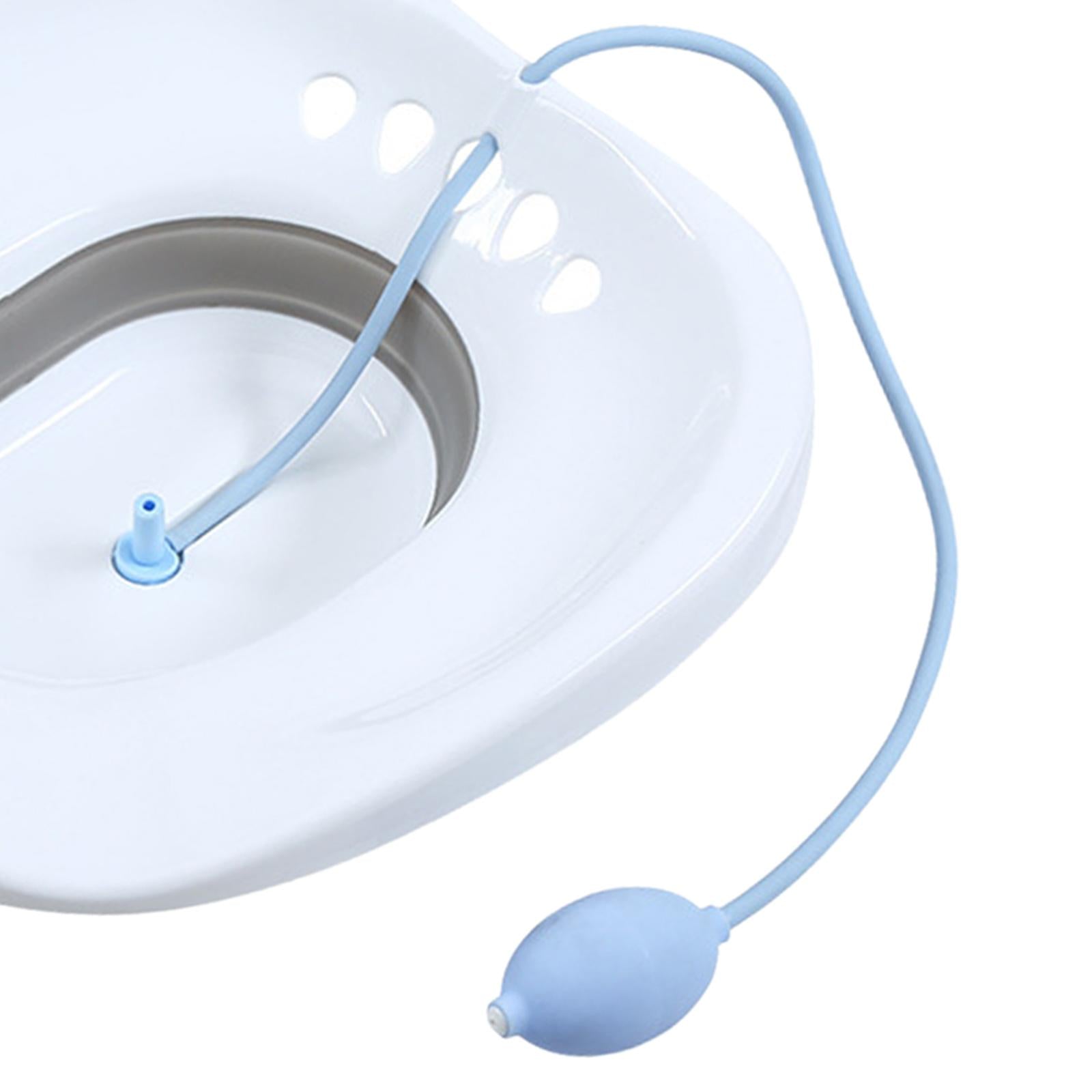 Sitz Bath for Toilet seat Squirter for Perineal Soaking Elderly Women White