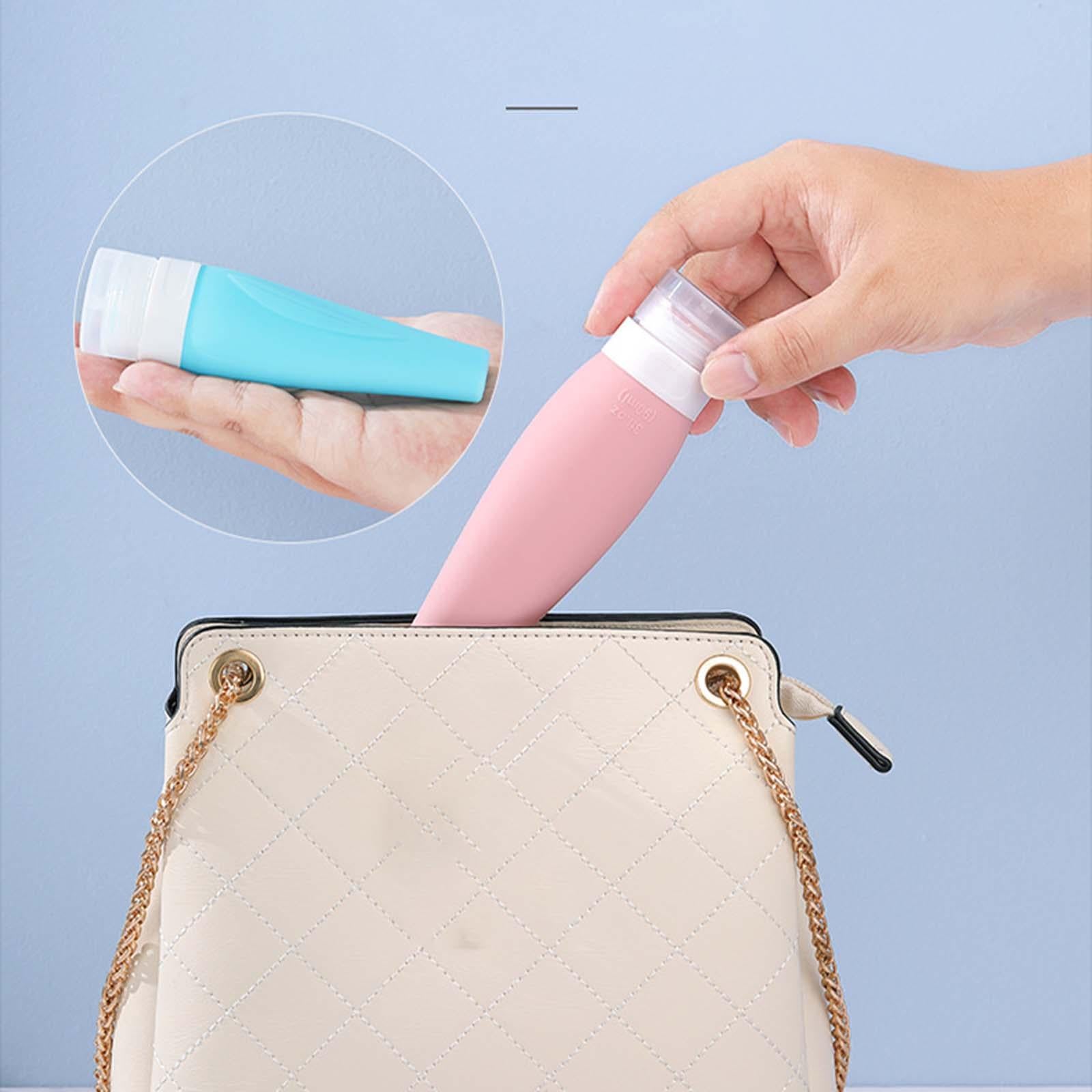 4 Pieces Empty Travel Bottles Set Leakproof Squeezable for Cosmetic Liquids 60ml