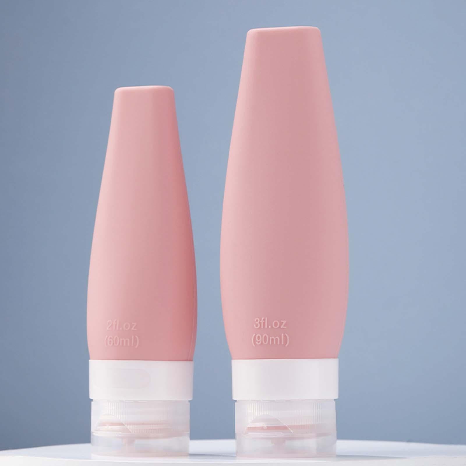 4 Pieces Empty Travel Bottles Set Leakproof Squeezable for Cosmetic Liquids 60ml