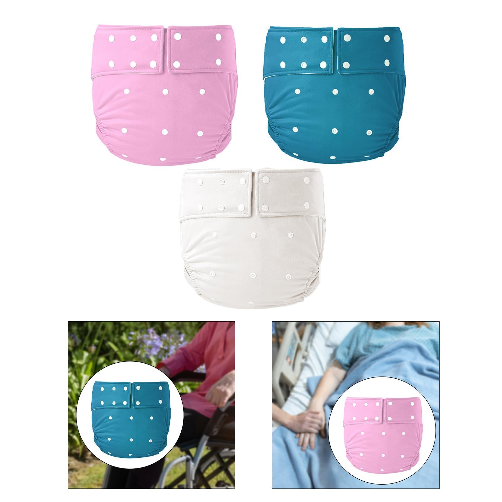 Waterproof Adult Pocket Diaper Washable for Incontinence TPU Coat for Adults Pink