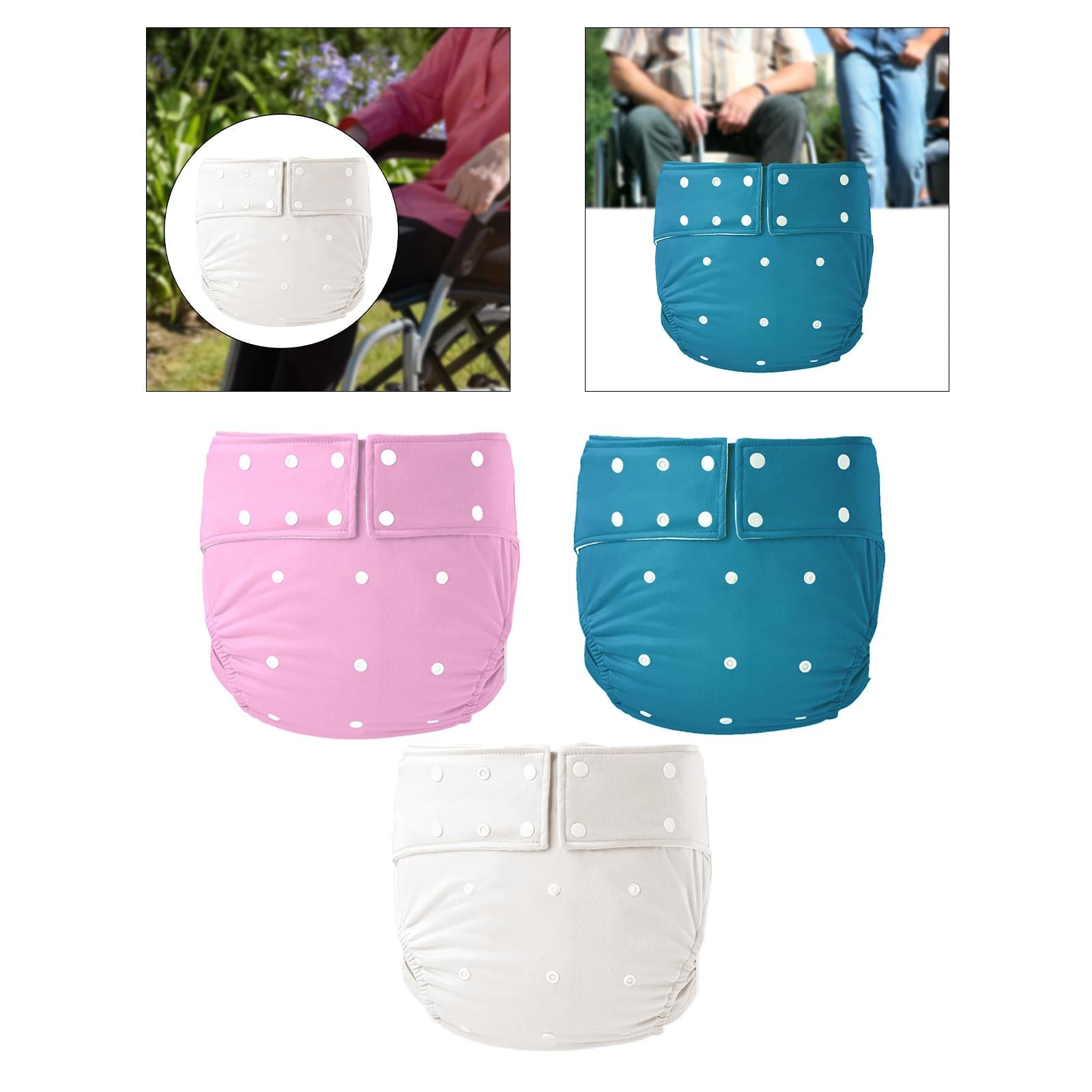 Waterproof Adult Pocket Diaper Washable for Incontinence TPU Coat for Adults Pink