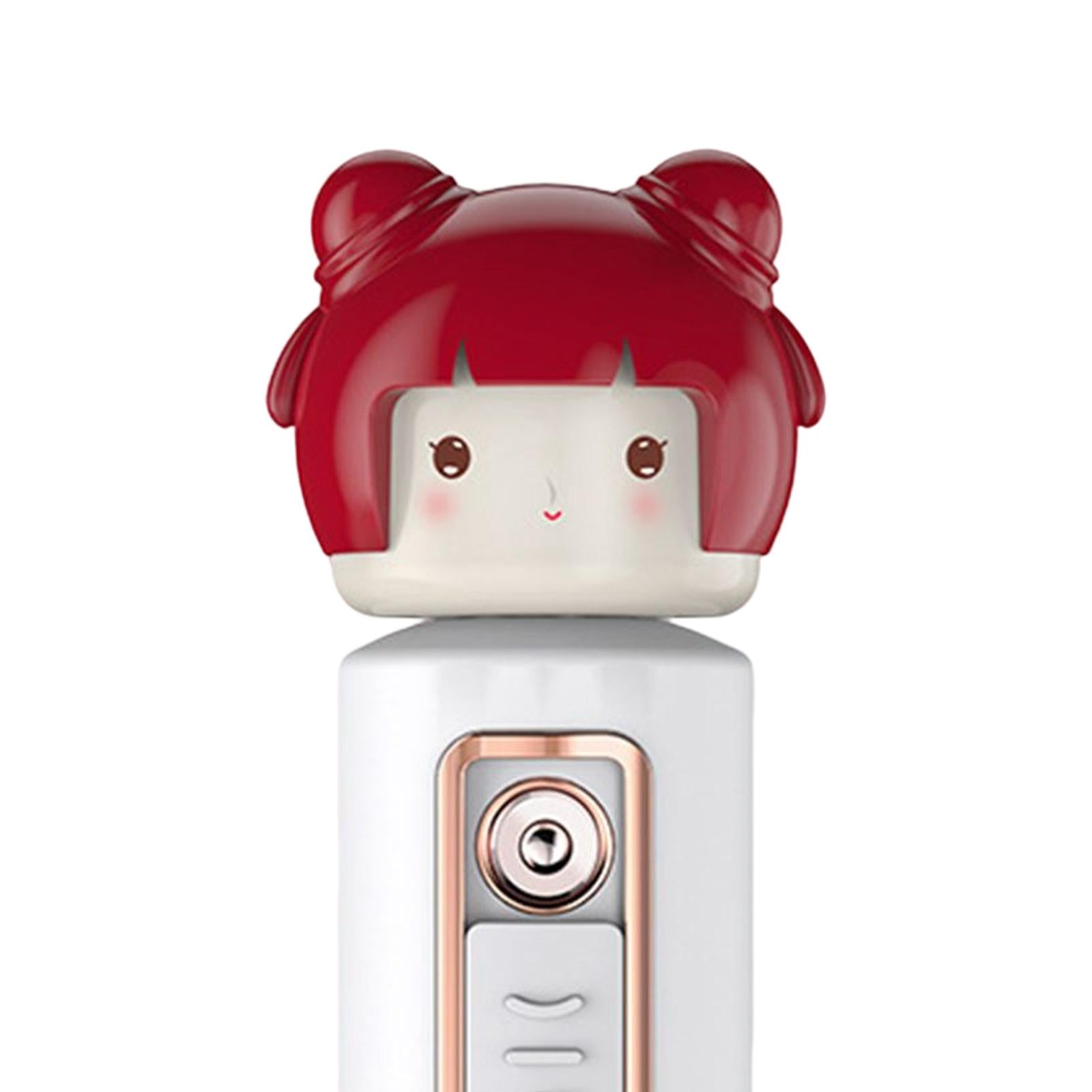 Nano Facial Mister with Moisture Tester 30ml Atomization for Makeup Red