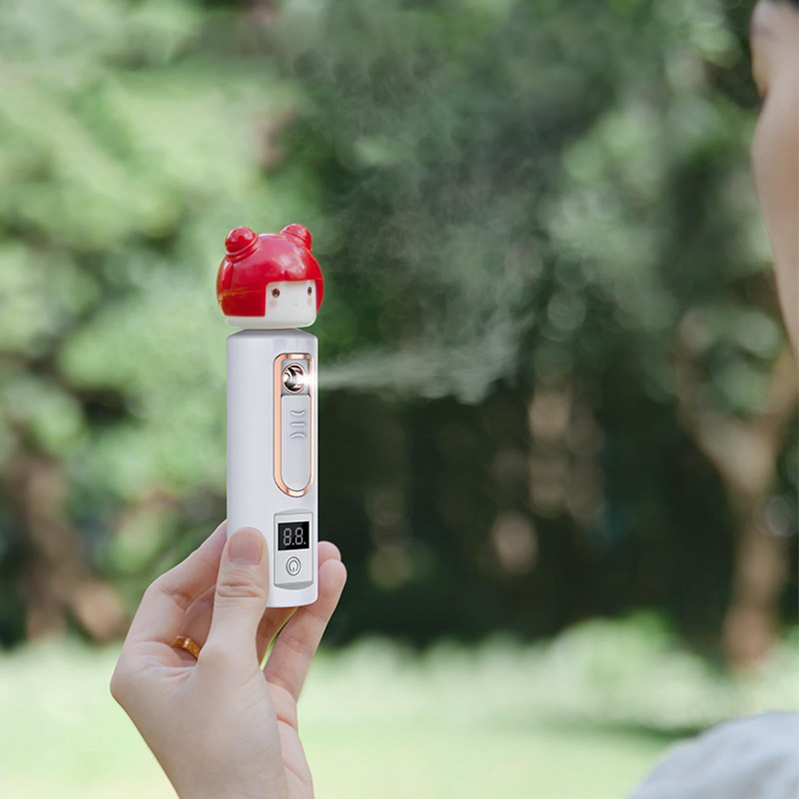 Nano Facial Mister with Moisture Tester 30ml Atomization for Makeup Red