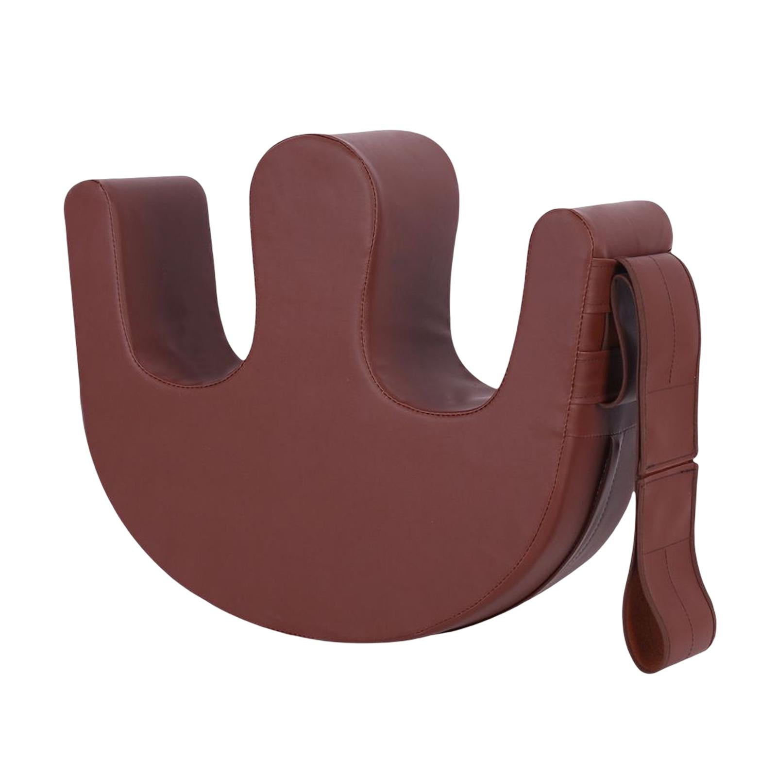 Bed Turn Over Cushion Transfer Pad for Elder Patient Leg Pad Nursing Tool Brown with Strap