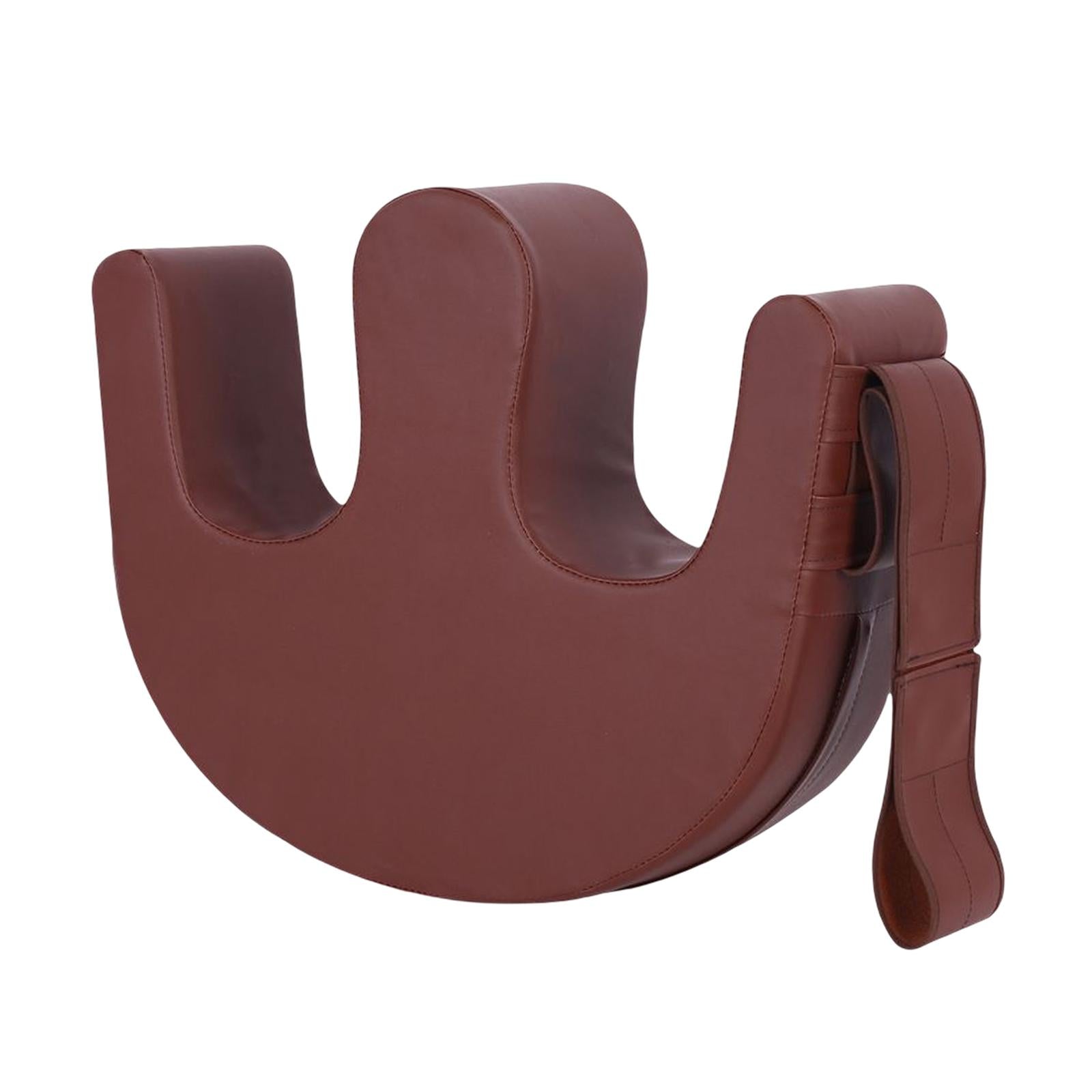 Bed Turn Over Cushion Transfer Pad for Elder Patient Leg Pad Nursing Tool Brown with Strap
