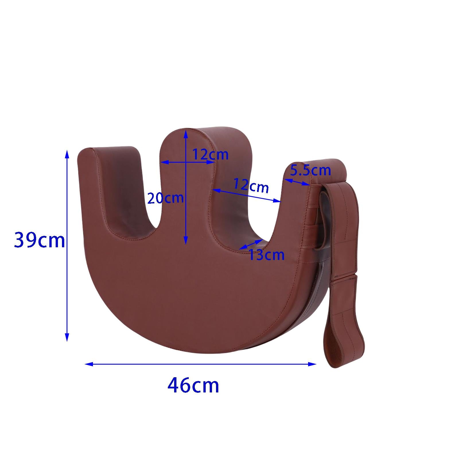 Bed Turn Over Cushion Transfer Pad for Elder Patient Leg Pad Nursing Tool Brown with Strap