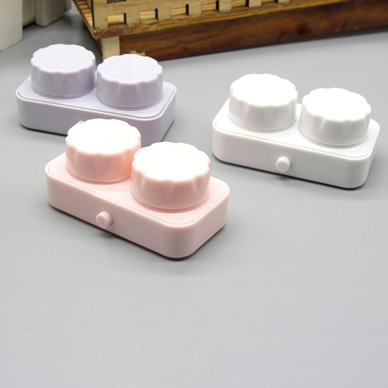 Contact Cleaner Case Box Travel for Lens Disposal Soft Lens Rgp Lens White