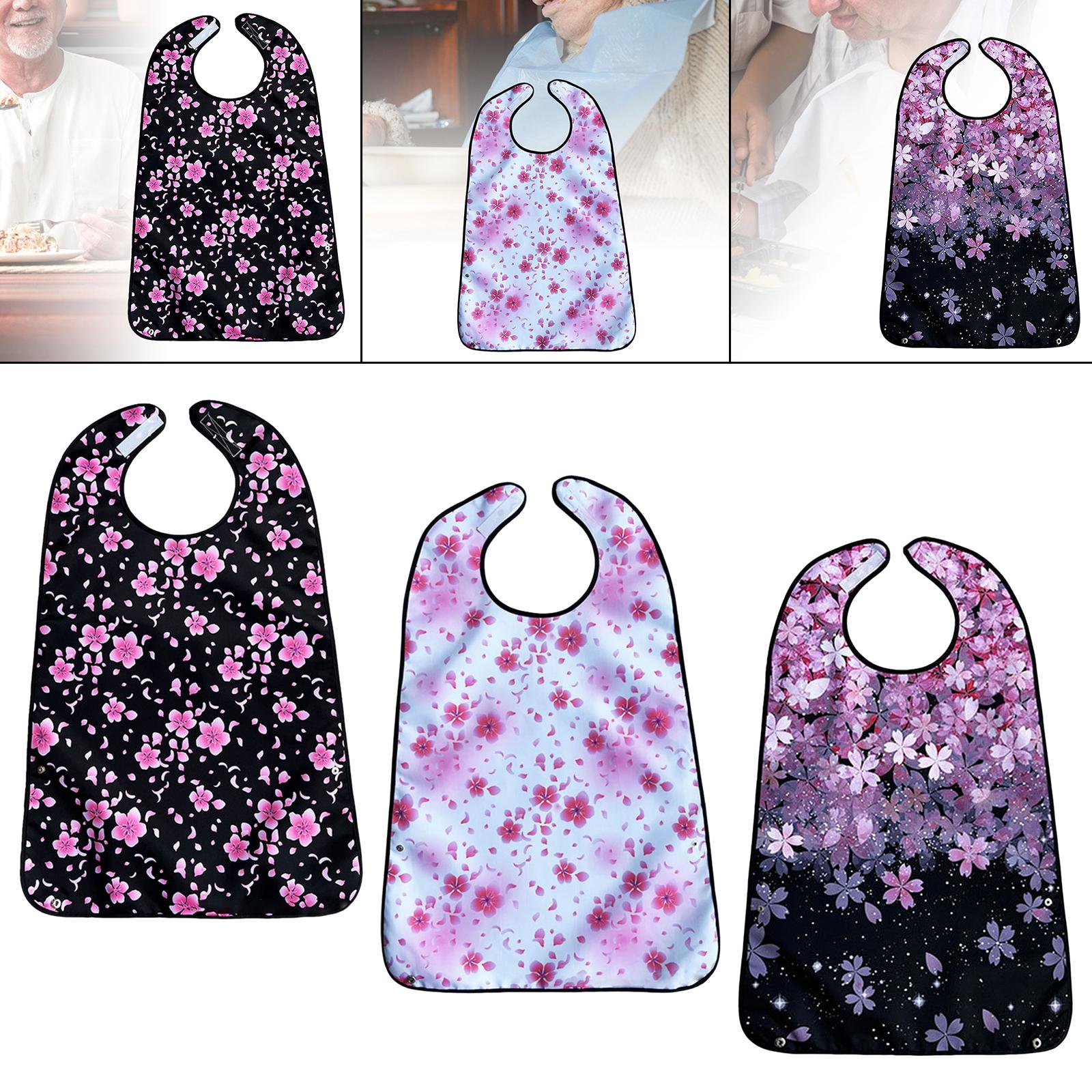 Adult Bibs for Eating Waterproof Full Protection for Elderly Women and Men Black