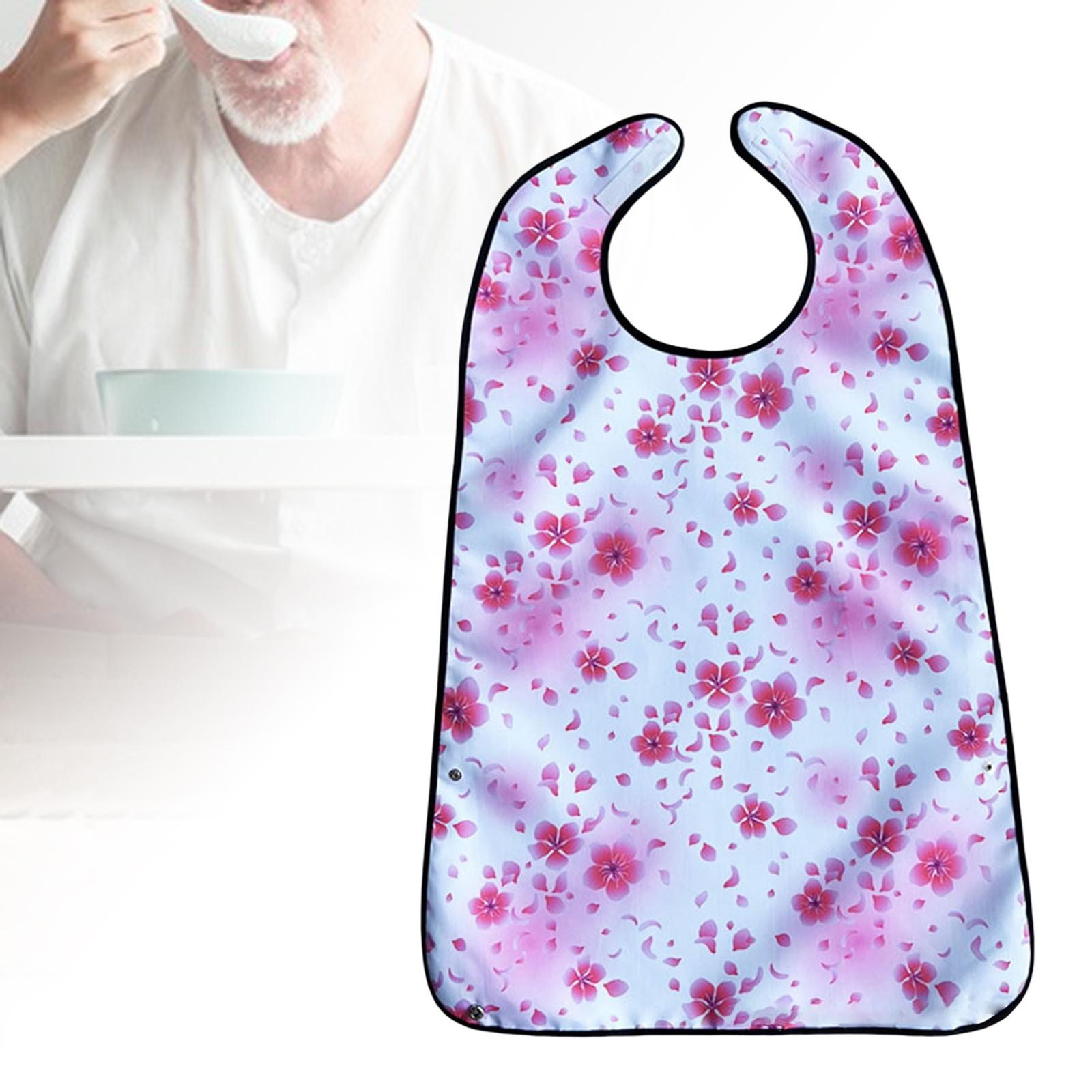 Adult Bibs for Eating Waterproof Full Protection for Elderly Women and Men White