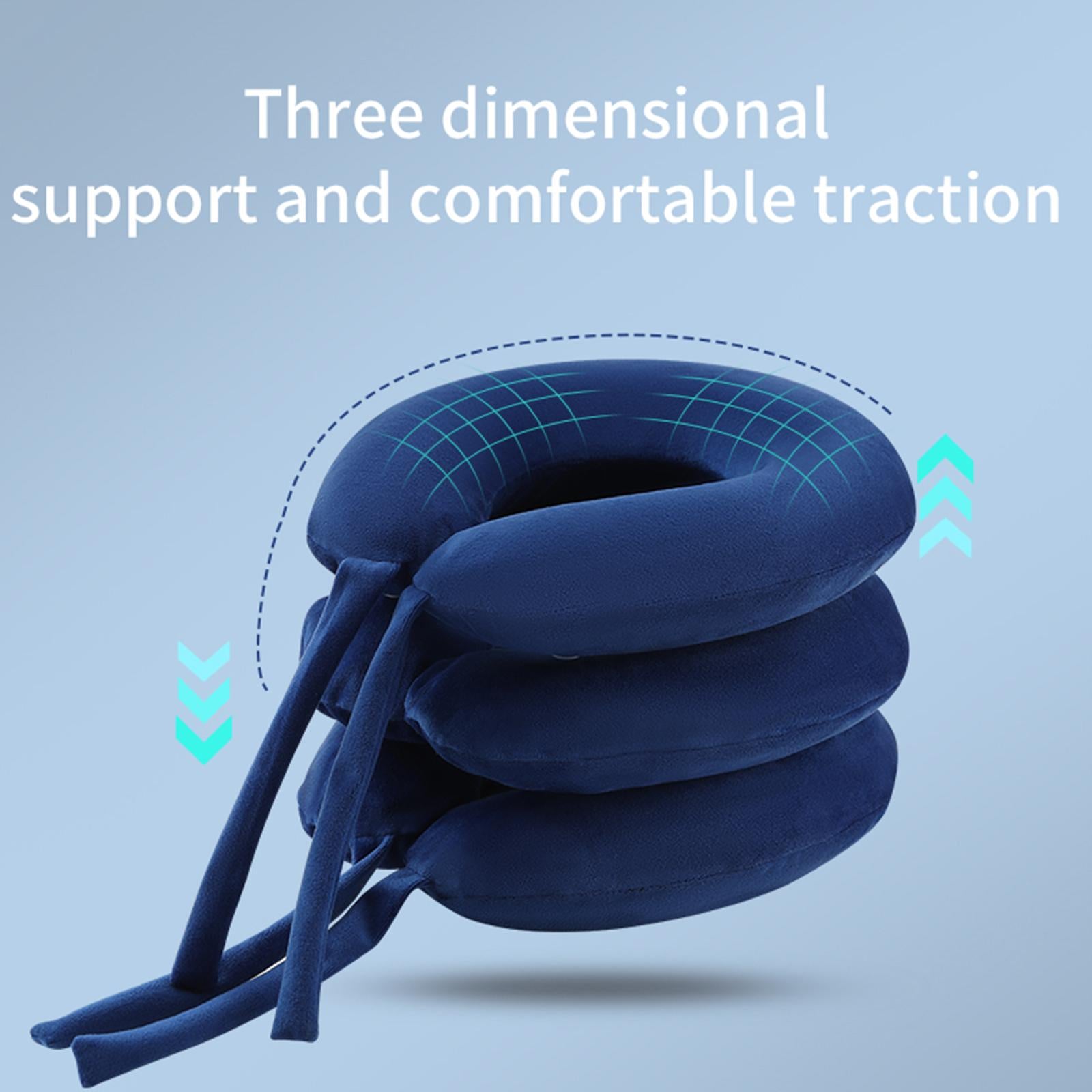 Cervical Neck Traction Device Velvet for Shoulder Alignment Spine Alignment red