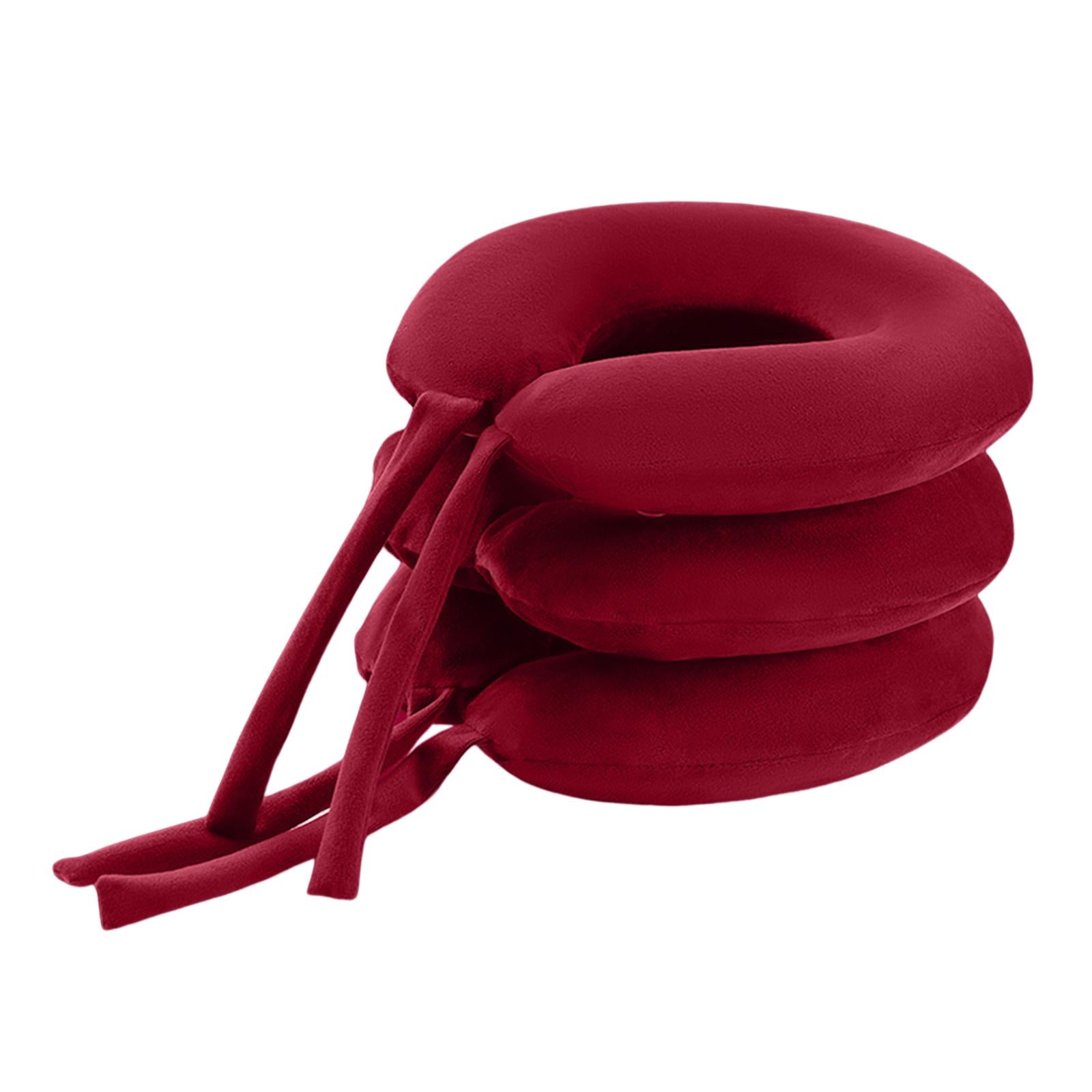 Cervical Neck Traction Device Velvet for Shoulder Alignment Spine Alignment blue