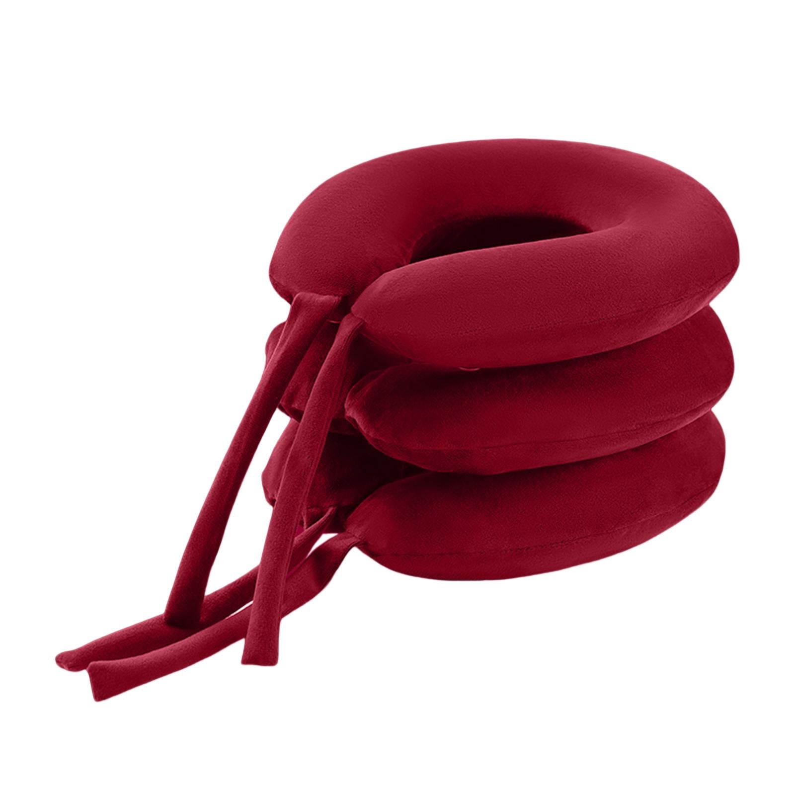 Cervical Neck Traction Device Velvet for Shoulder Alignment Spine Alignment blue