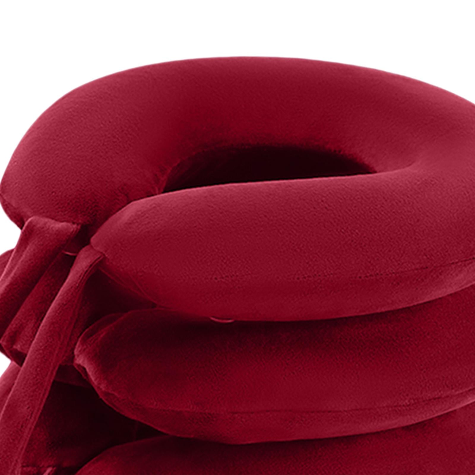 Cervical Neck Traction Device Velvet for Shoulder Alignment Spine Alignment blue