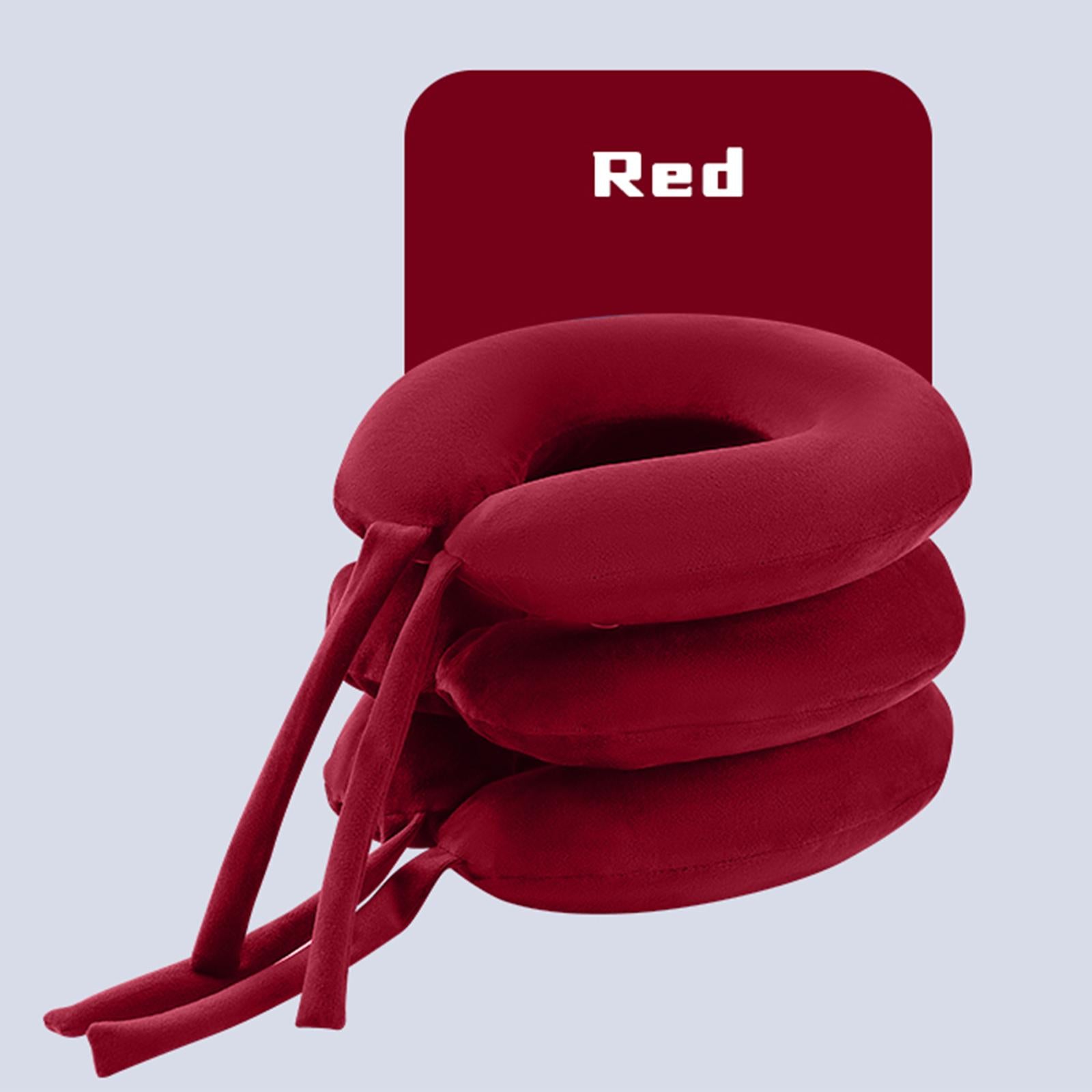 Cervical Neck Traction Device Velvet for Shoulder Alignment Spine Alignment blue