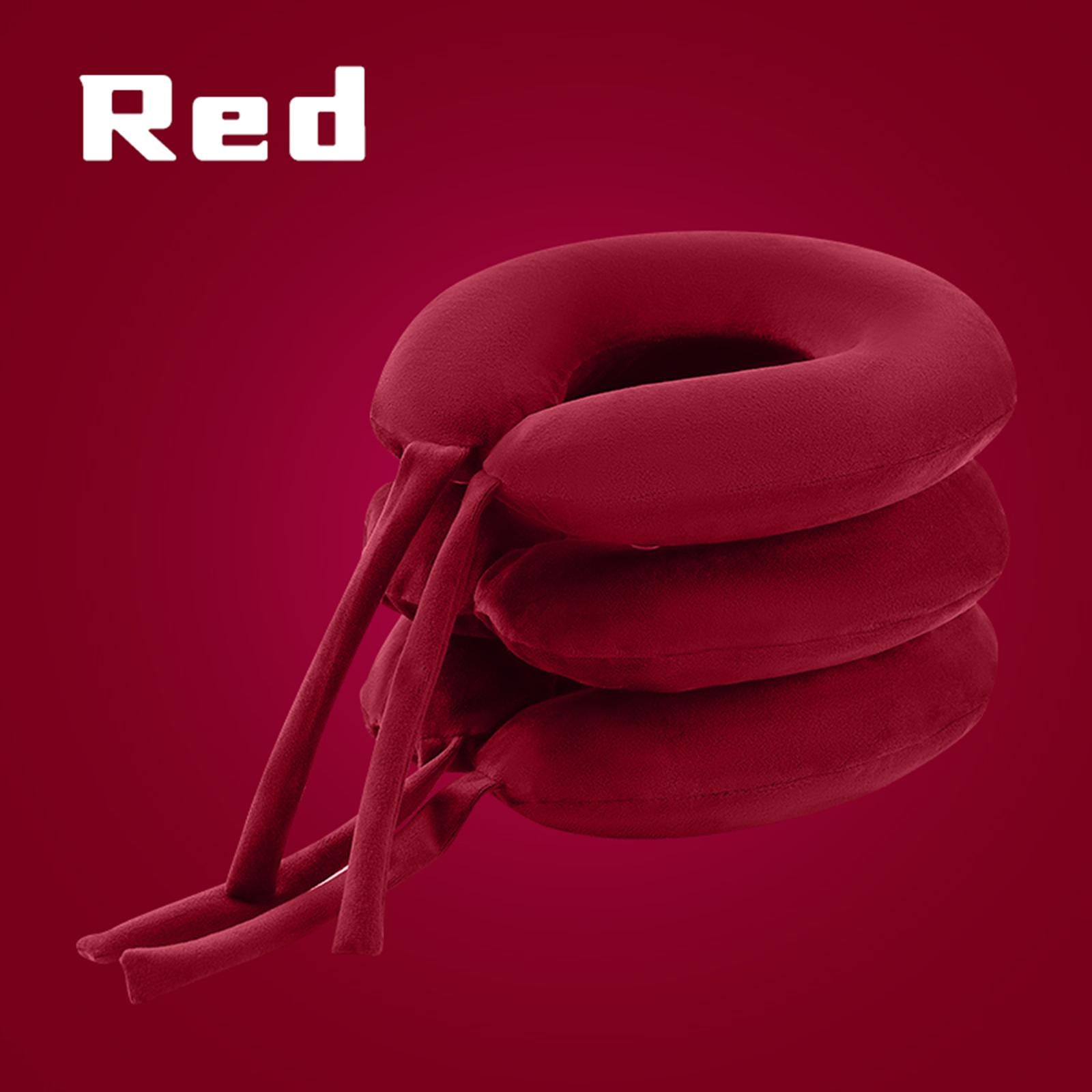 Cervical Neck Traction Device Velvet for Shoulder Alignment Spine Alignment blue