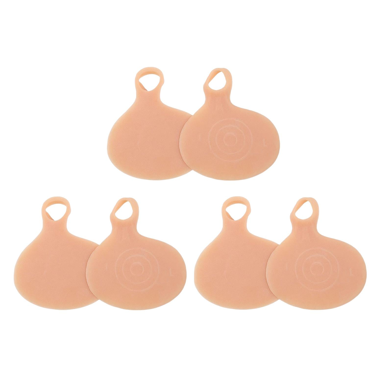 6Pcs Forefoot Pads Foot Protection Elastic silicone for High Heel Skin Color