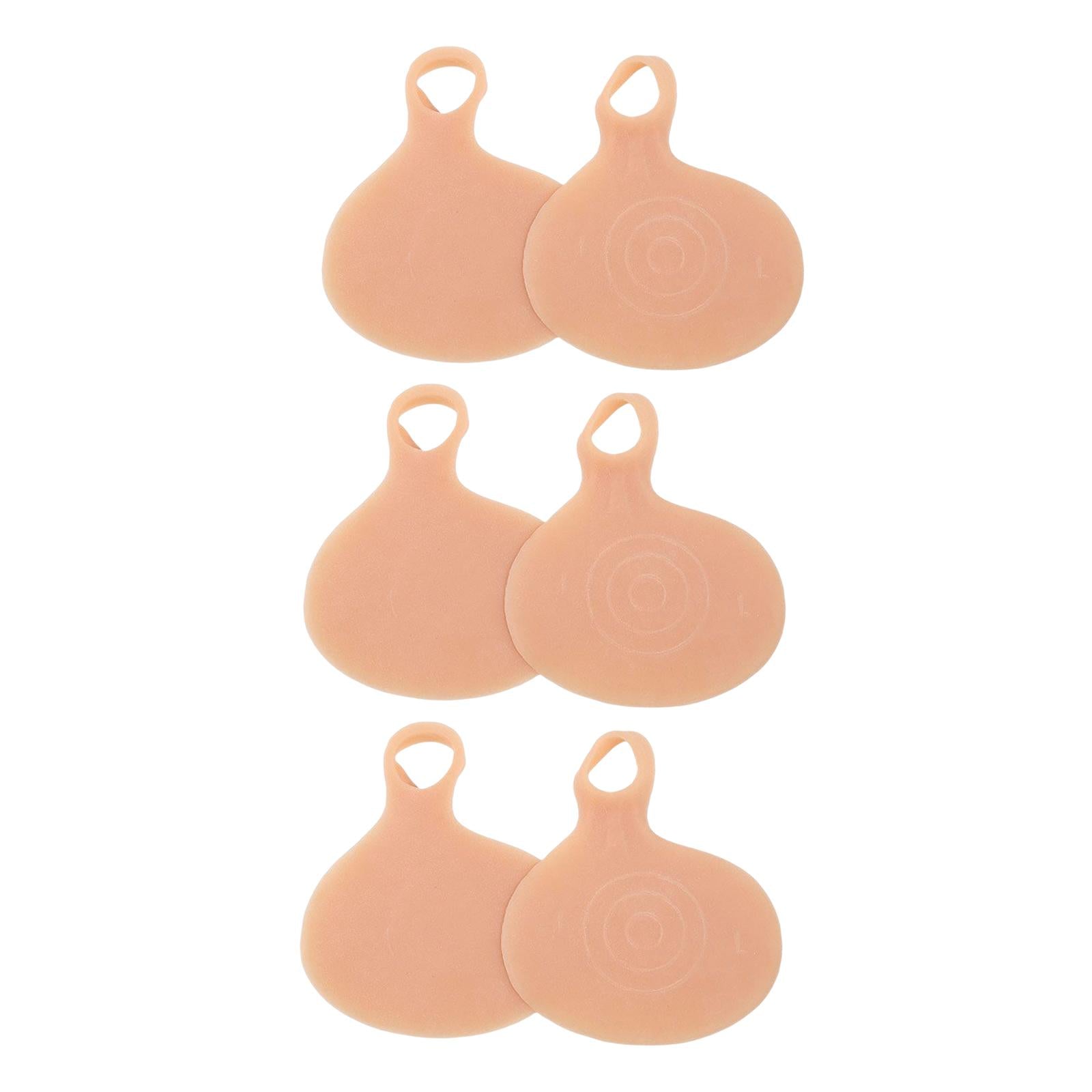 6Pcs Forefoot Pads Foot Protection Elastic silicone for High Heel Skin Color