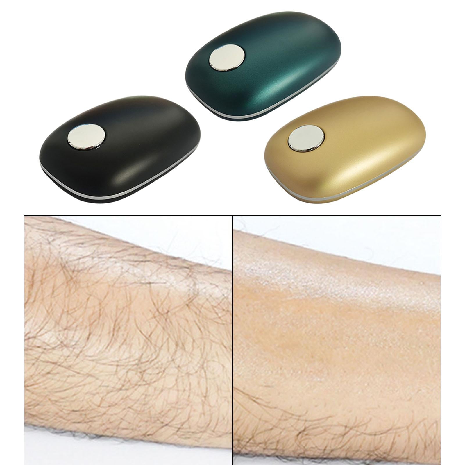 Hair Eraser Gentle Skin Exfoliation Mild Device Washable for Back Legs Gold 