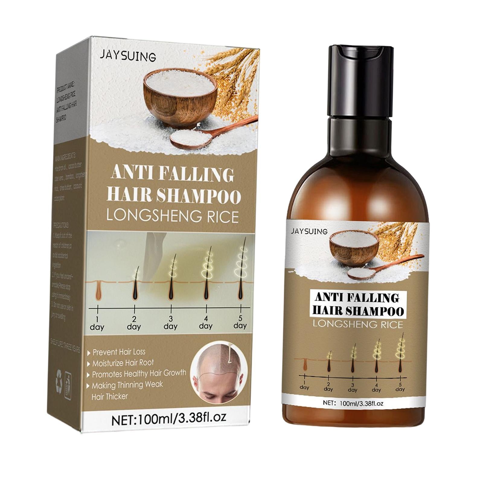 Rice Water Shampoo Moisturize for All Hair Types Dry Damaged Hair 100ml