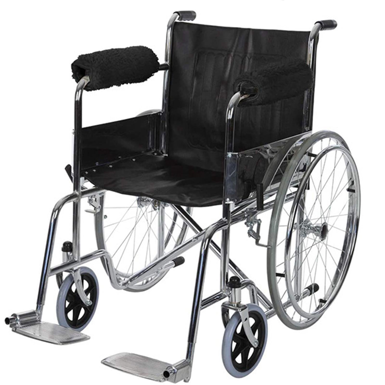 2 Pack Wheelchair Soft Office Chair Universal Armrest Pads Arm Cushions Black