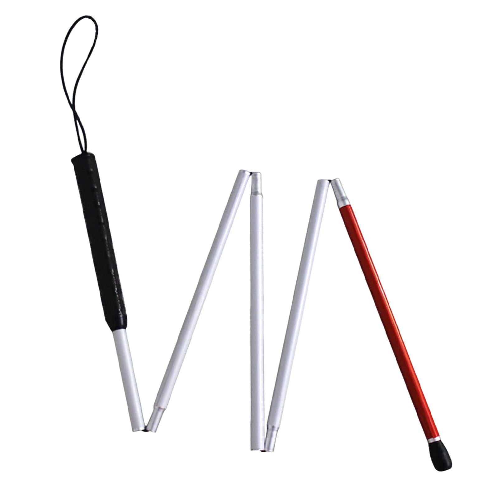 Foldable Blind Cane Walker Lightweighted with Padded Tip Crutch Cane