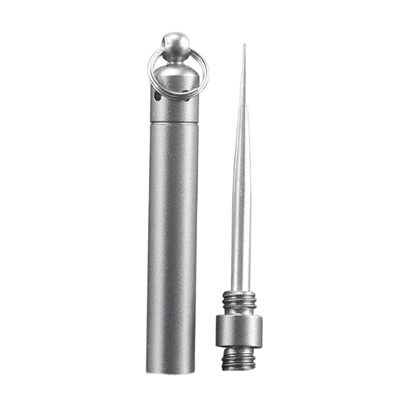 Stainless Steel Toothpick Waterproof Reusable for Outdoor Travel Camping Grey J17