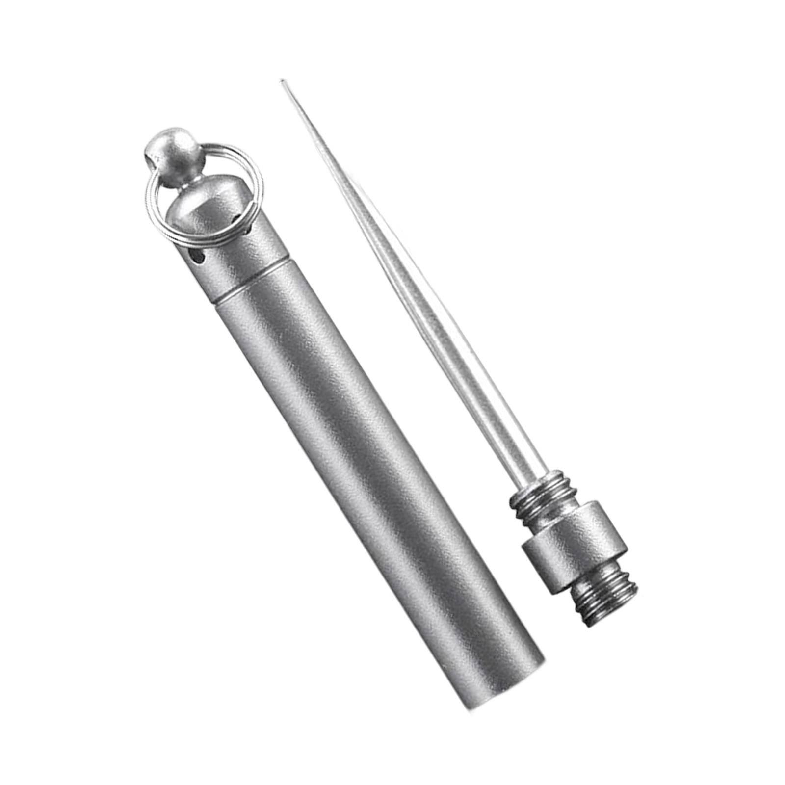 Stainless Steel Toothpick Waterproof Reusable for Outdoor Travel Camping Grey J17