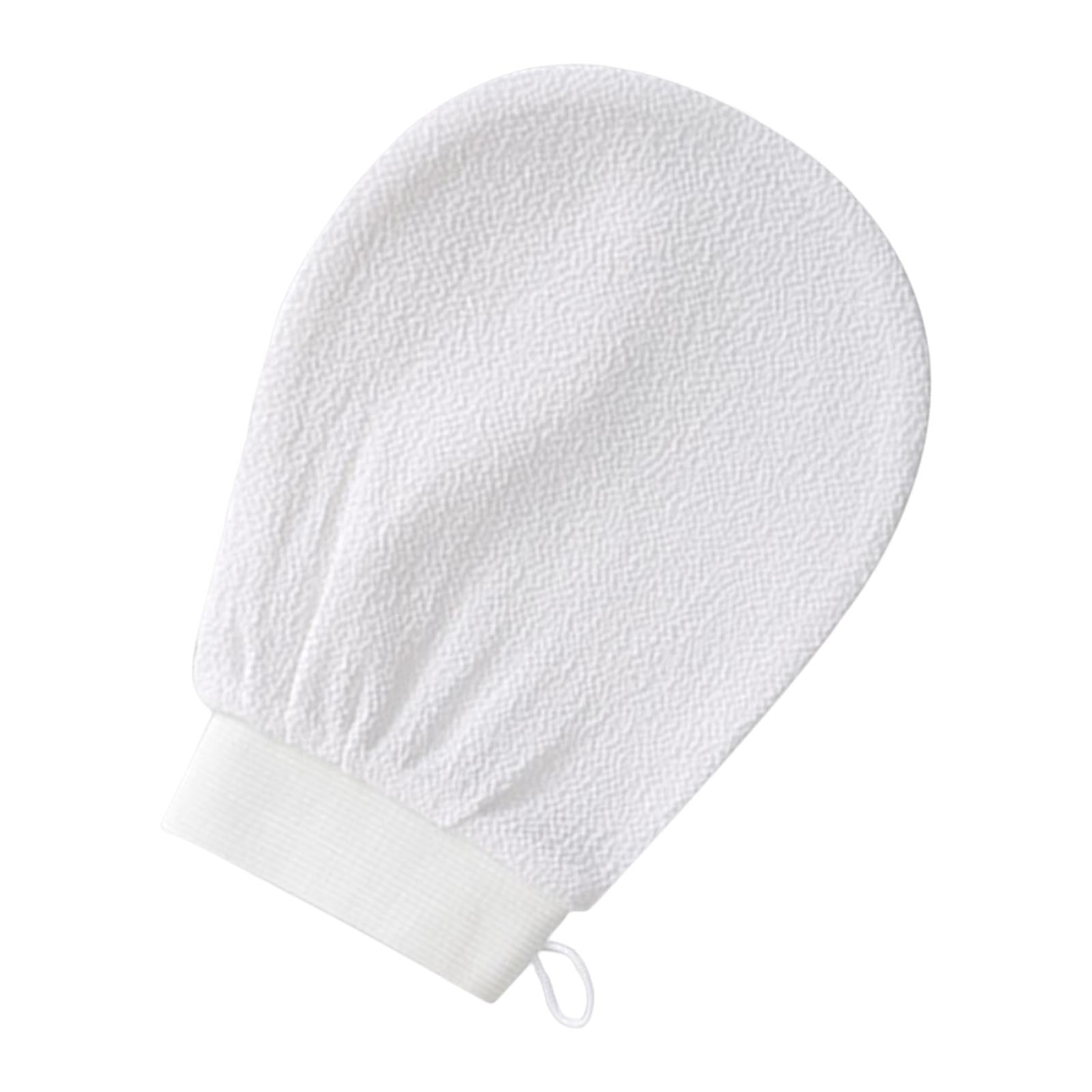 Bath Glove Scrubbing Gloves Body Scrub Double Sided Gentle leg Body Neck White
