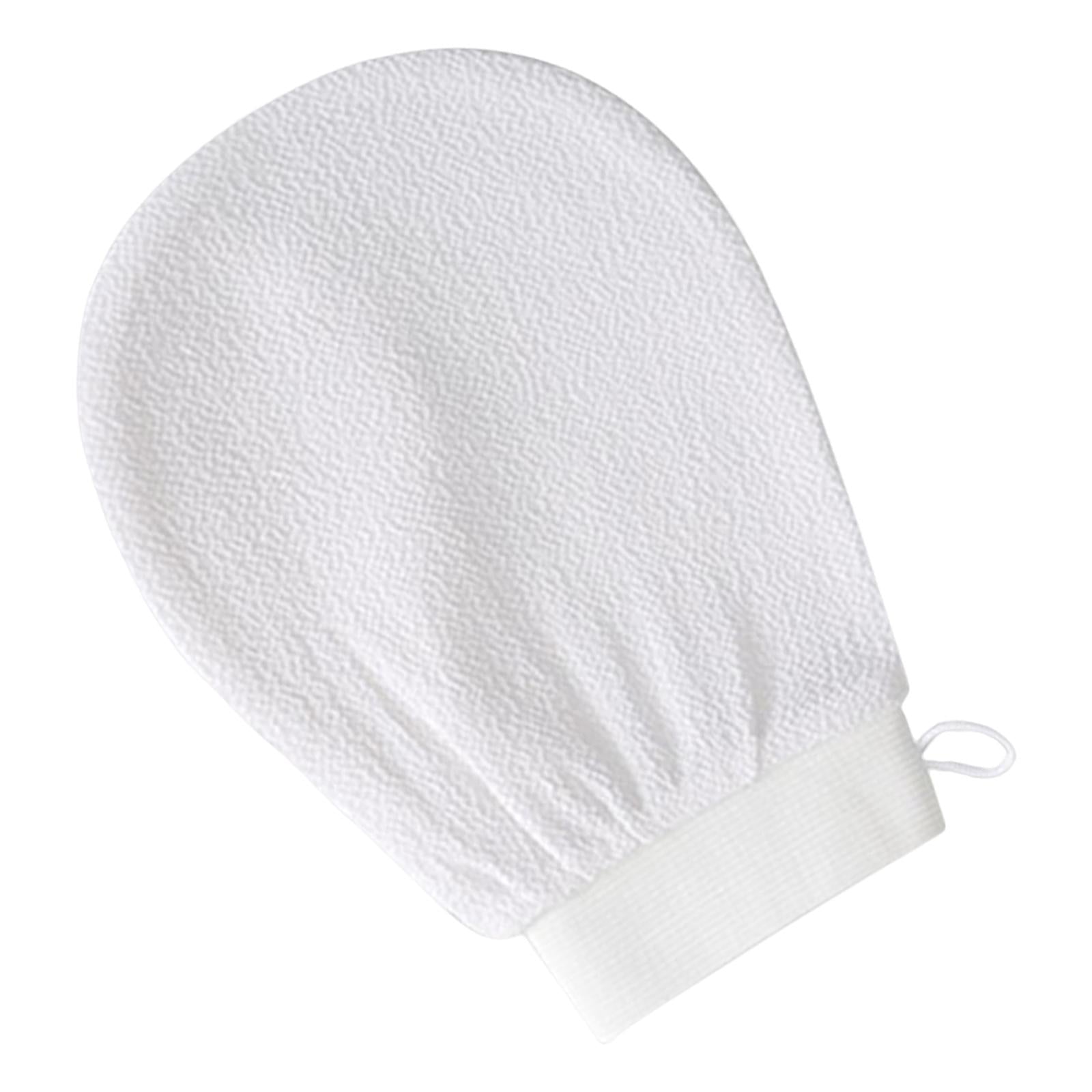 Bath Glove Scrubbing Gloves Body Scrub Double Sided Gentle leg Body Neck White