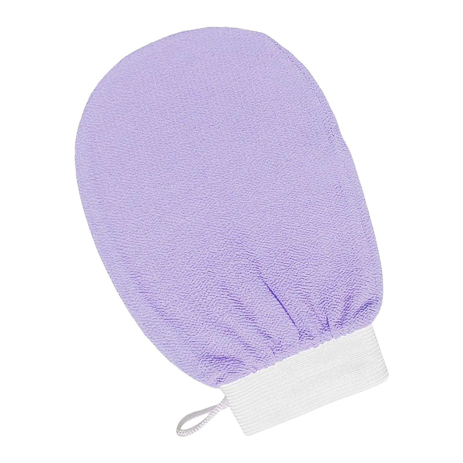 Bath Glove Scrubbing Gloves Body Scrub Double Sided Gentle leg Body Neck Purple