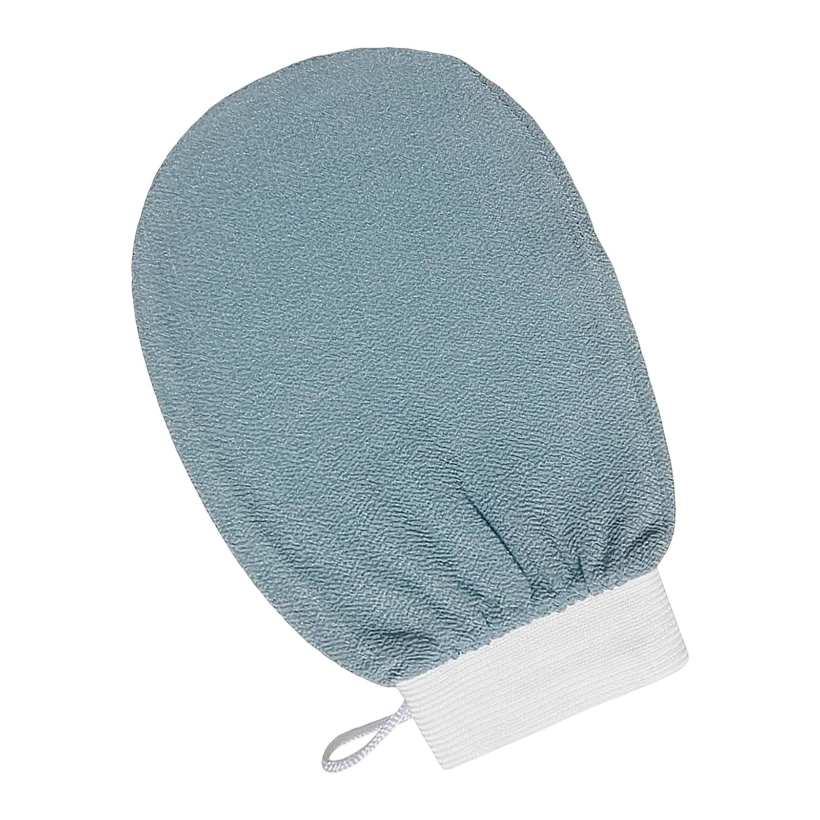 Bath Glove Scrubbing Gloves Body Scrub Double Sided Gentle leg Body Neck Blue