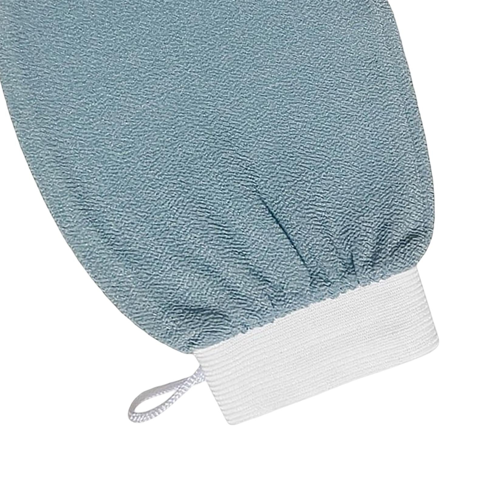 Bath Glove Scrubbing Gloves Body Scrub Double Sided Gentle leg Body Neck Blue