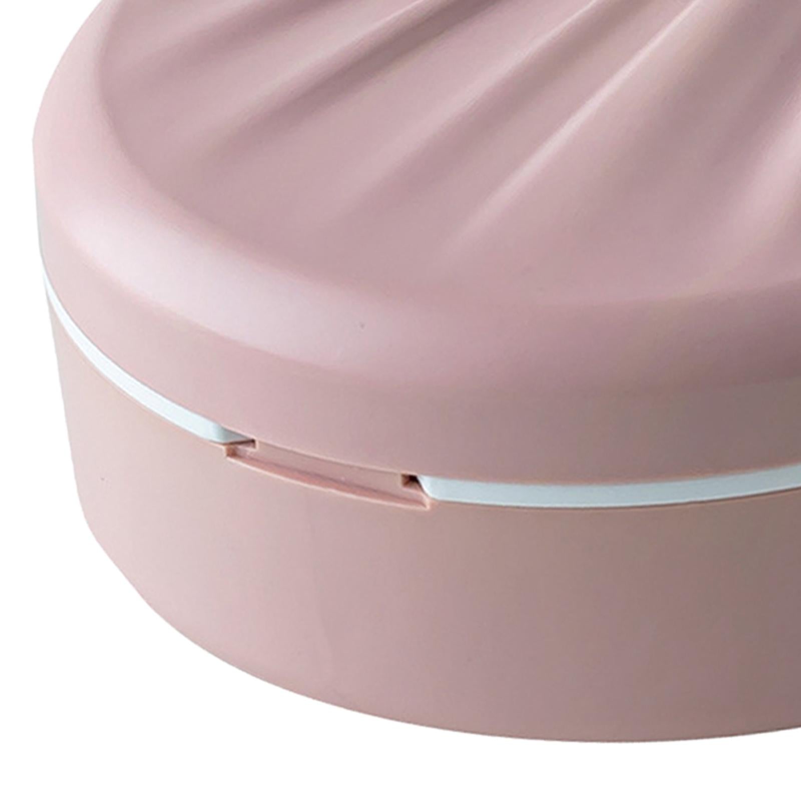Braces Storage Box Holder Double Layer for Teenager Adult Home pink colors white