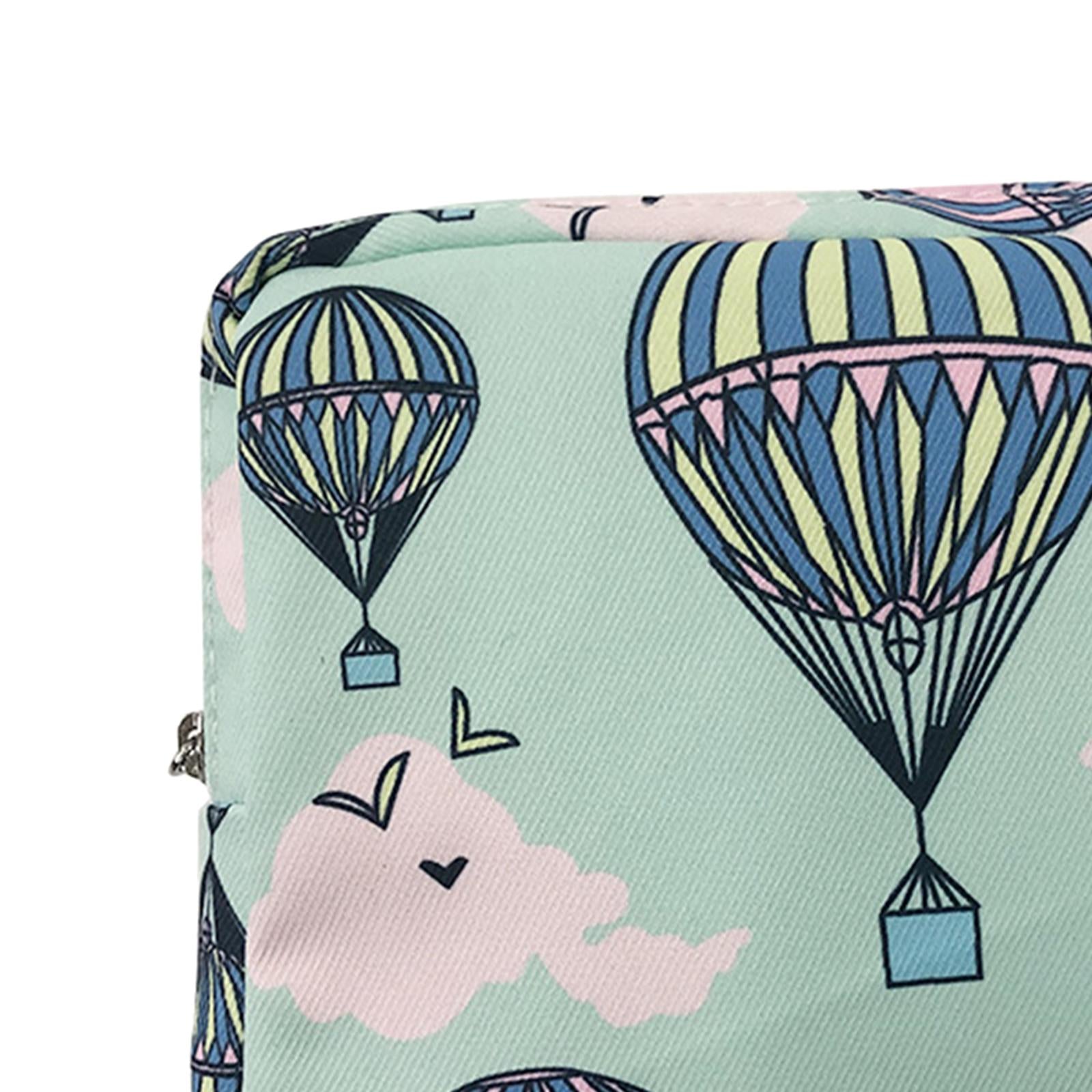 Washable Sanitary Napkin Storage Bag Toiletry Pouch Nursing Girls Ladies green balloon