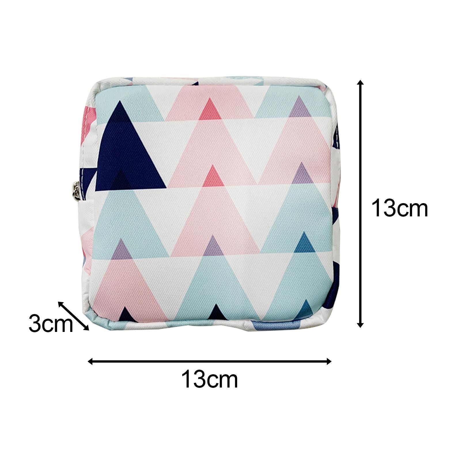 Washable Sanitary Napkin Storage Bag Toiletry Pouch Nursing Girls Ladies pink triangle