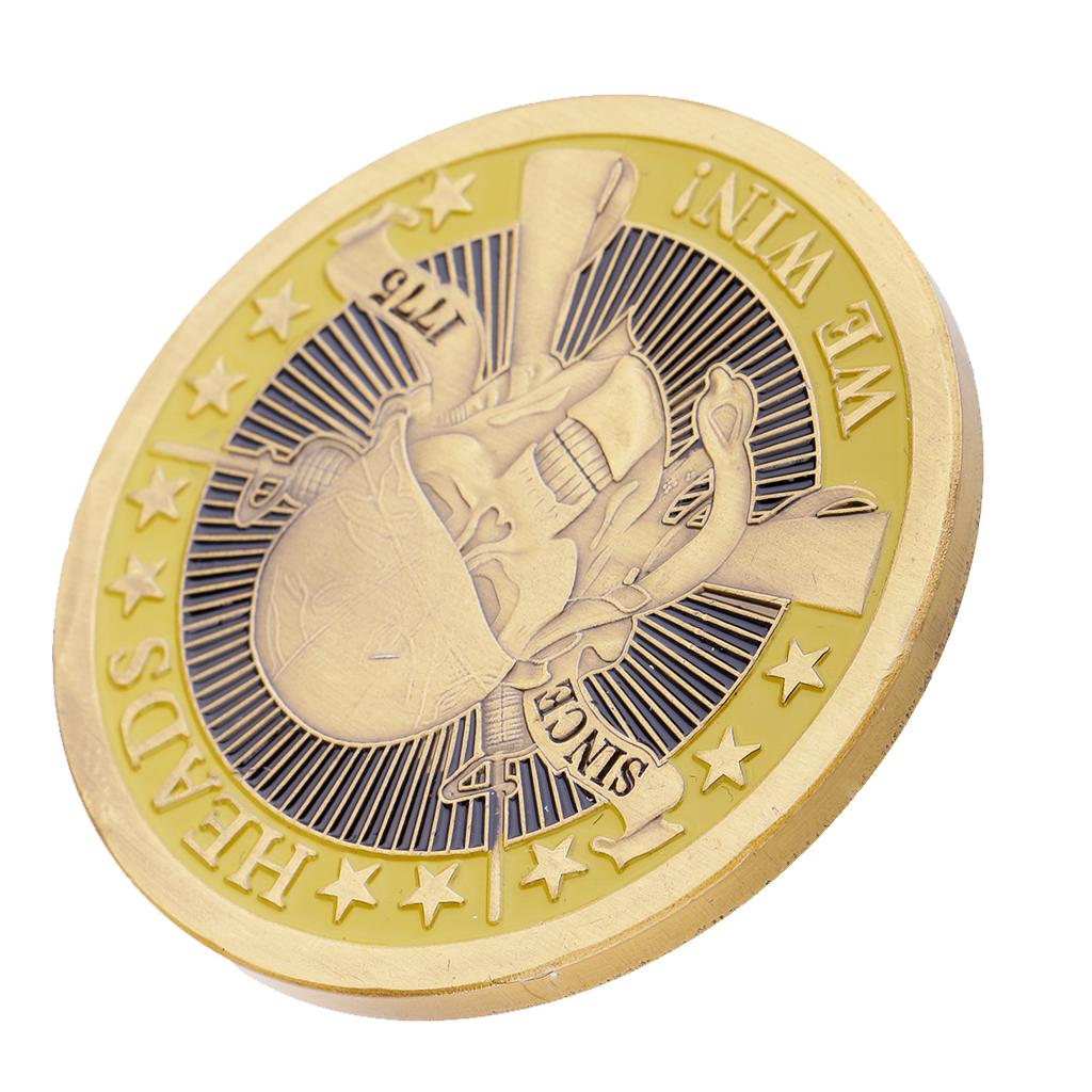 Navy Skull Helmet Sniper Challenge Coin American Golden Commemorative Coin