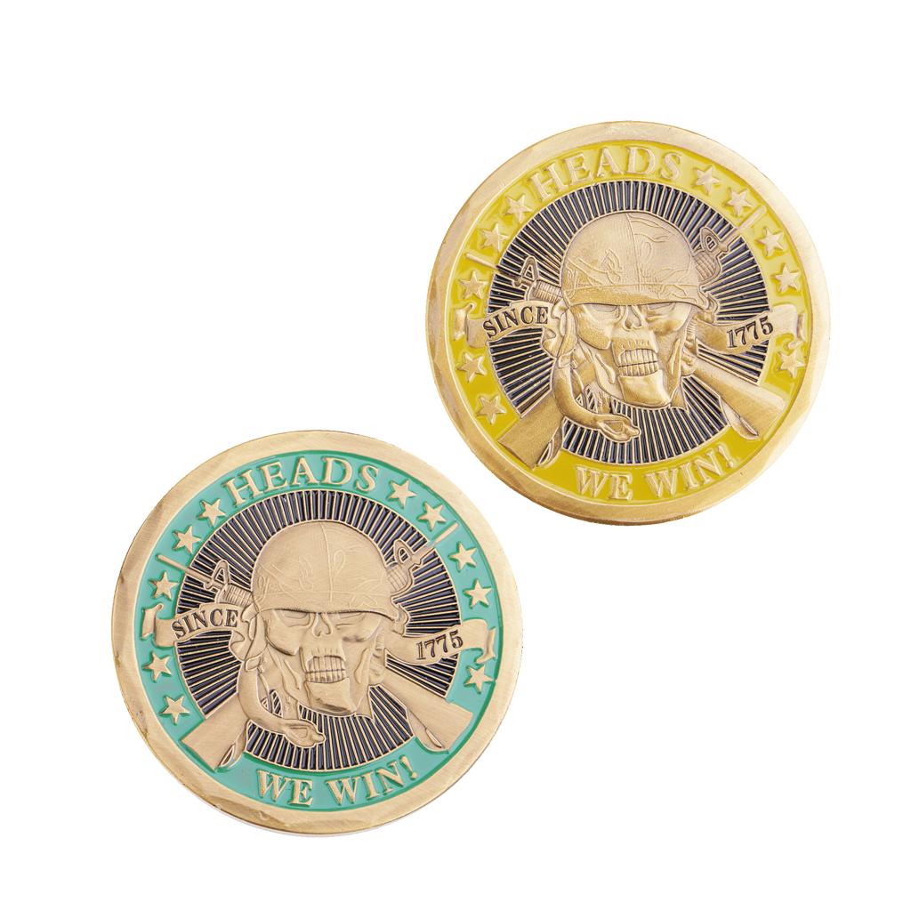 Navy Skull Helmet Sniper Challenge Coin American Golden Commemorative Coin