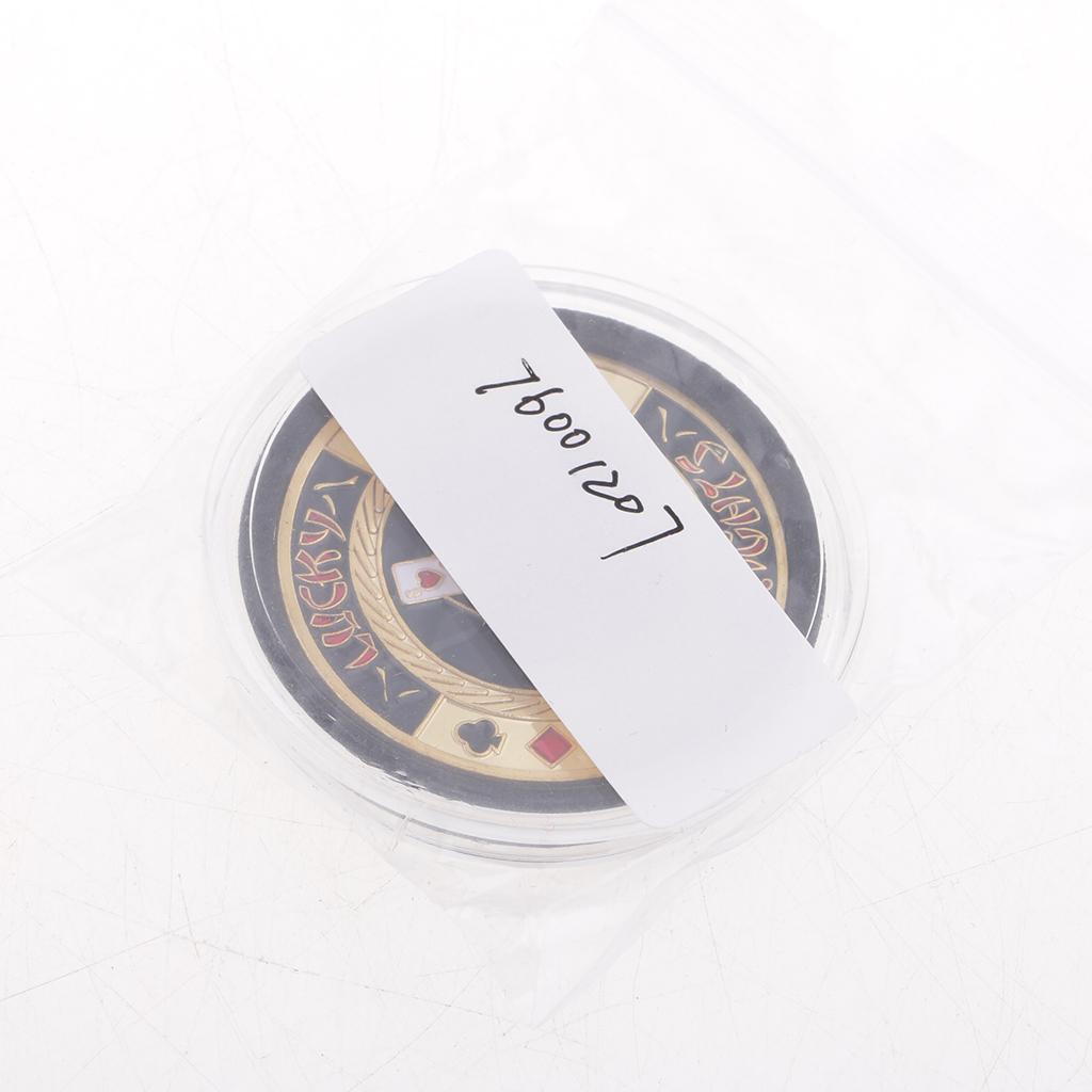 Gold Plated Lucky Poker Chip Coin Toys Commemorative Coin Toys Collectible
