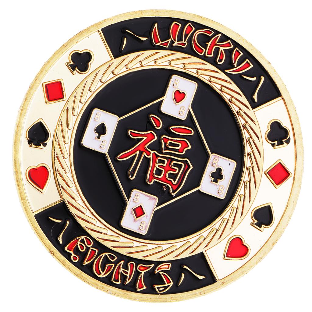 Gold Plated Lucky Poker Chip Coin Toys Commemorative Coin Toys Collectible
